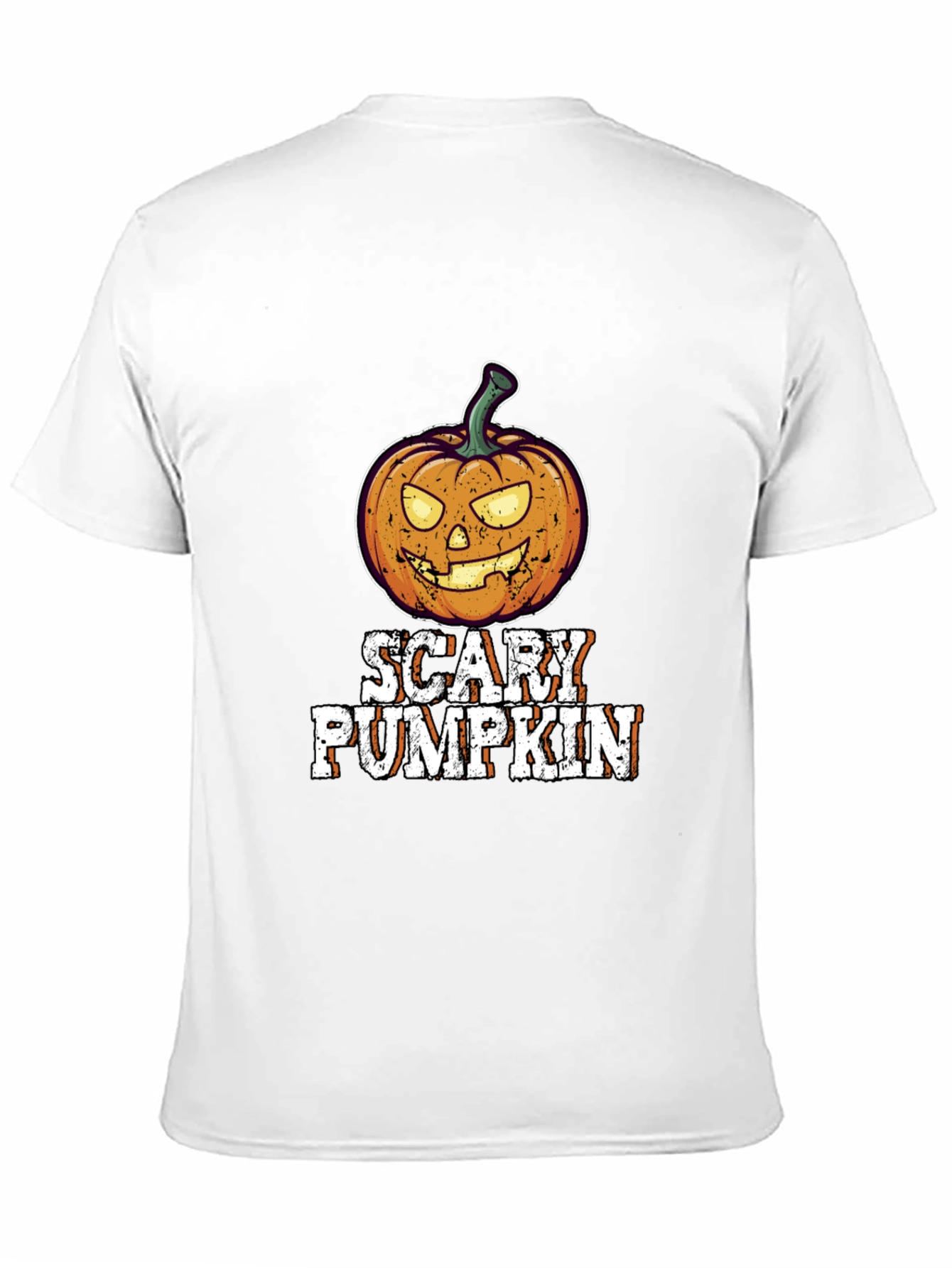 Scary Pumpkin Halloween Graphic Tee Shirt