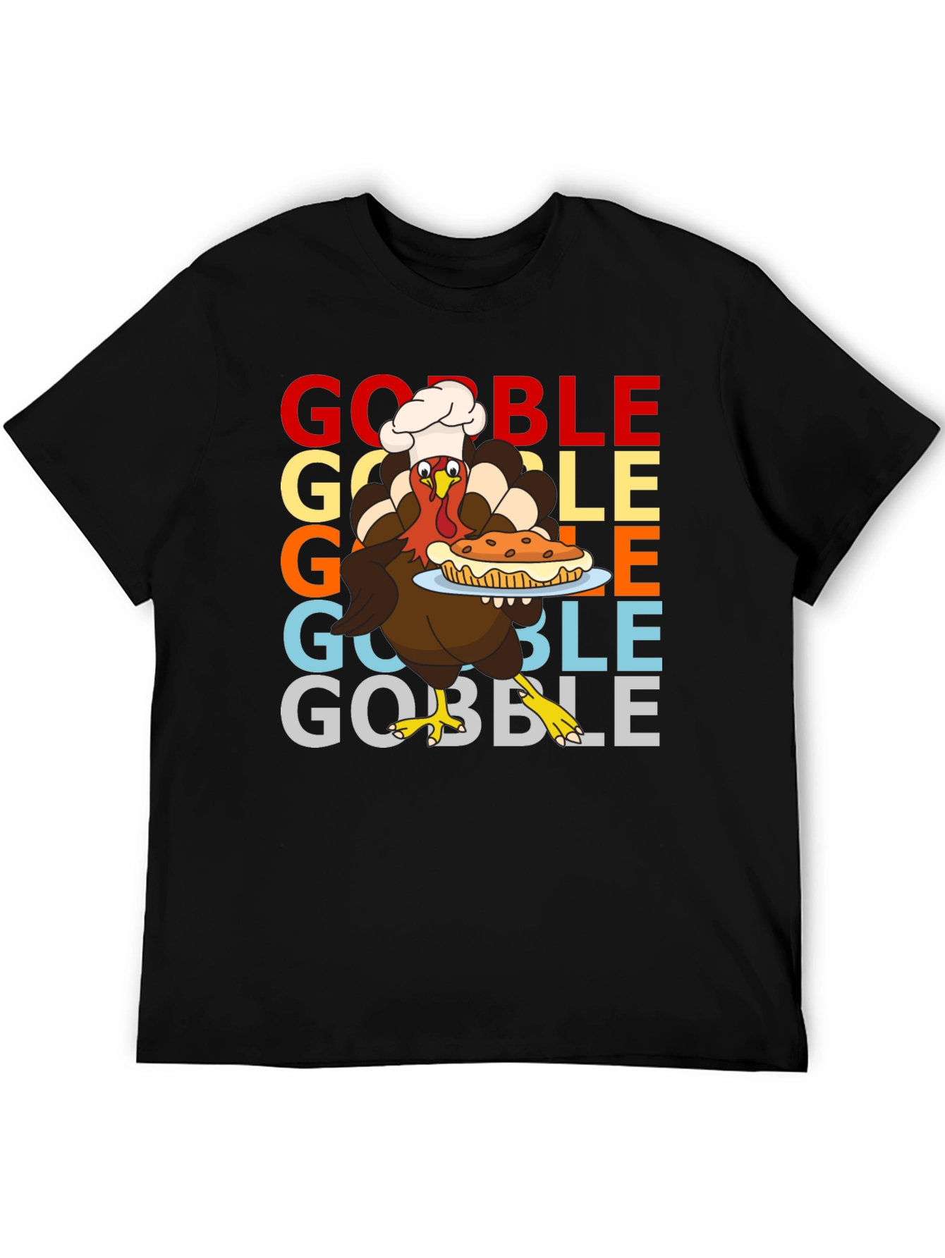 Thanksgiving Turkey Chef T-Shirt - Gobble Pie Festive Tee