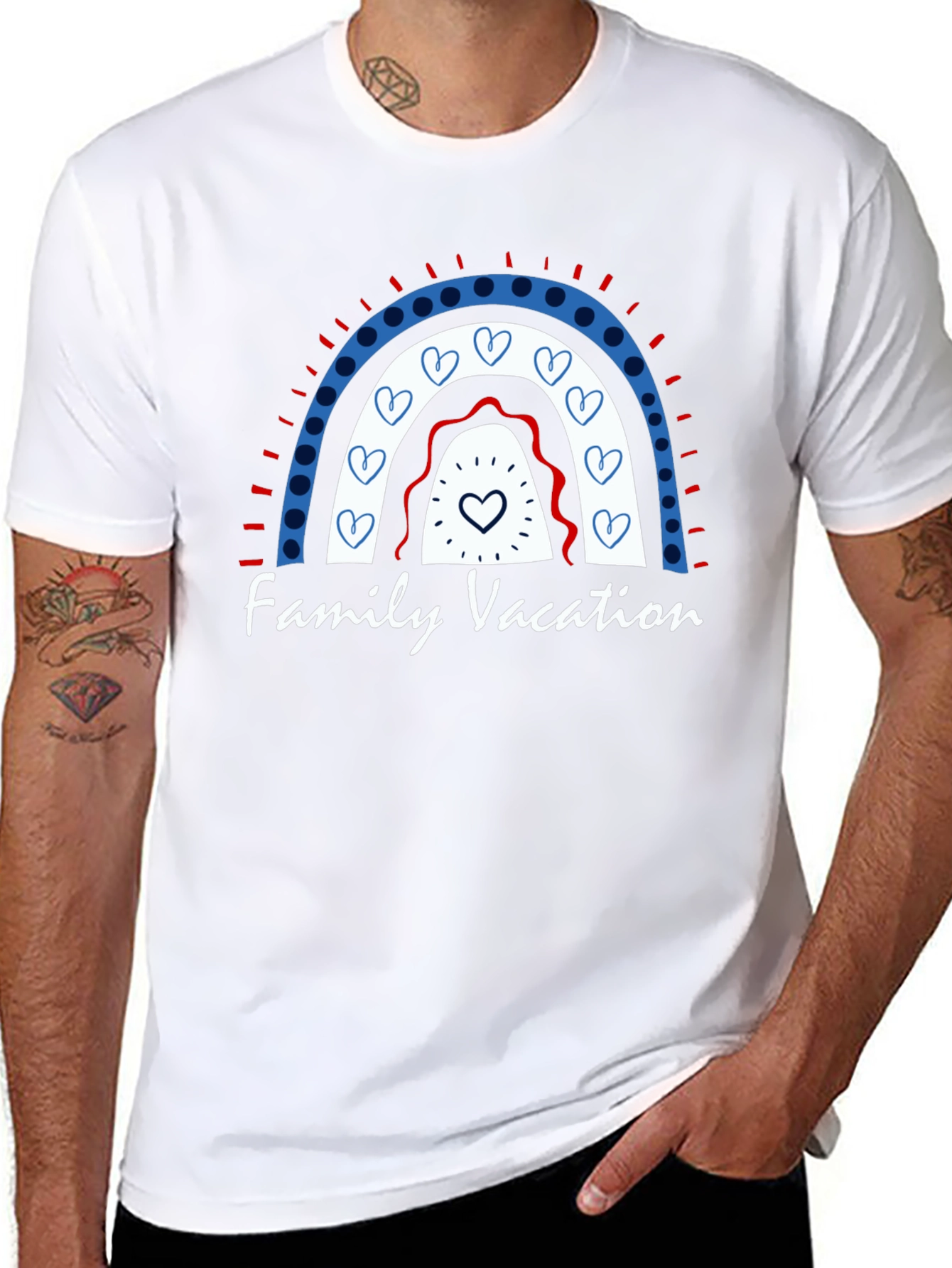 Family Vacation Rainbow Graphic T-Shirt