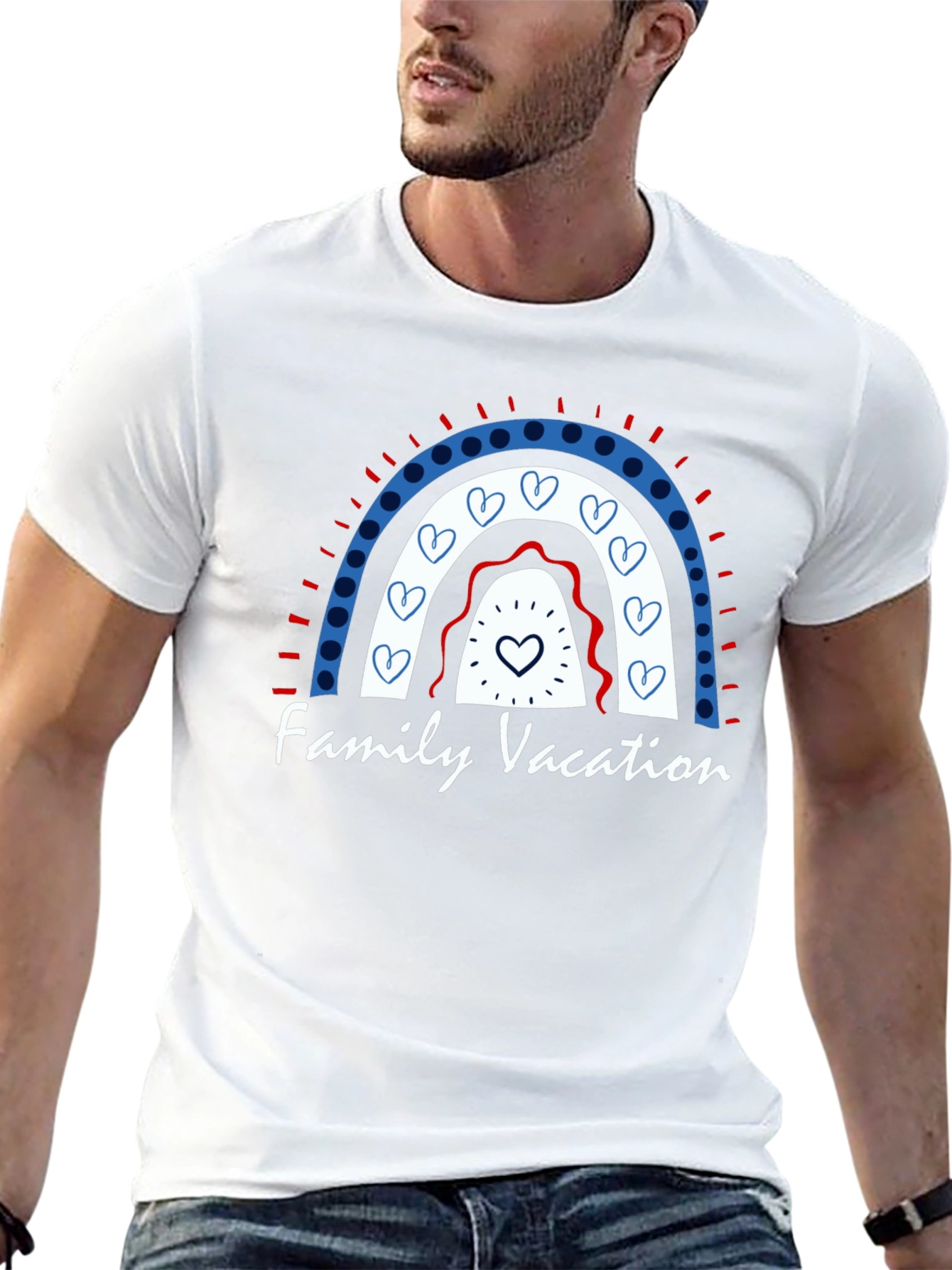 Family Vacation Rainbow Graphic T-Shirt