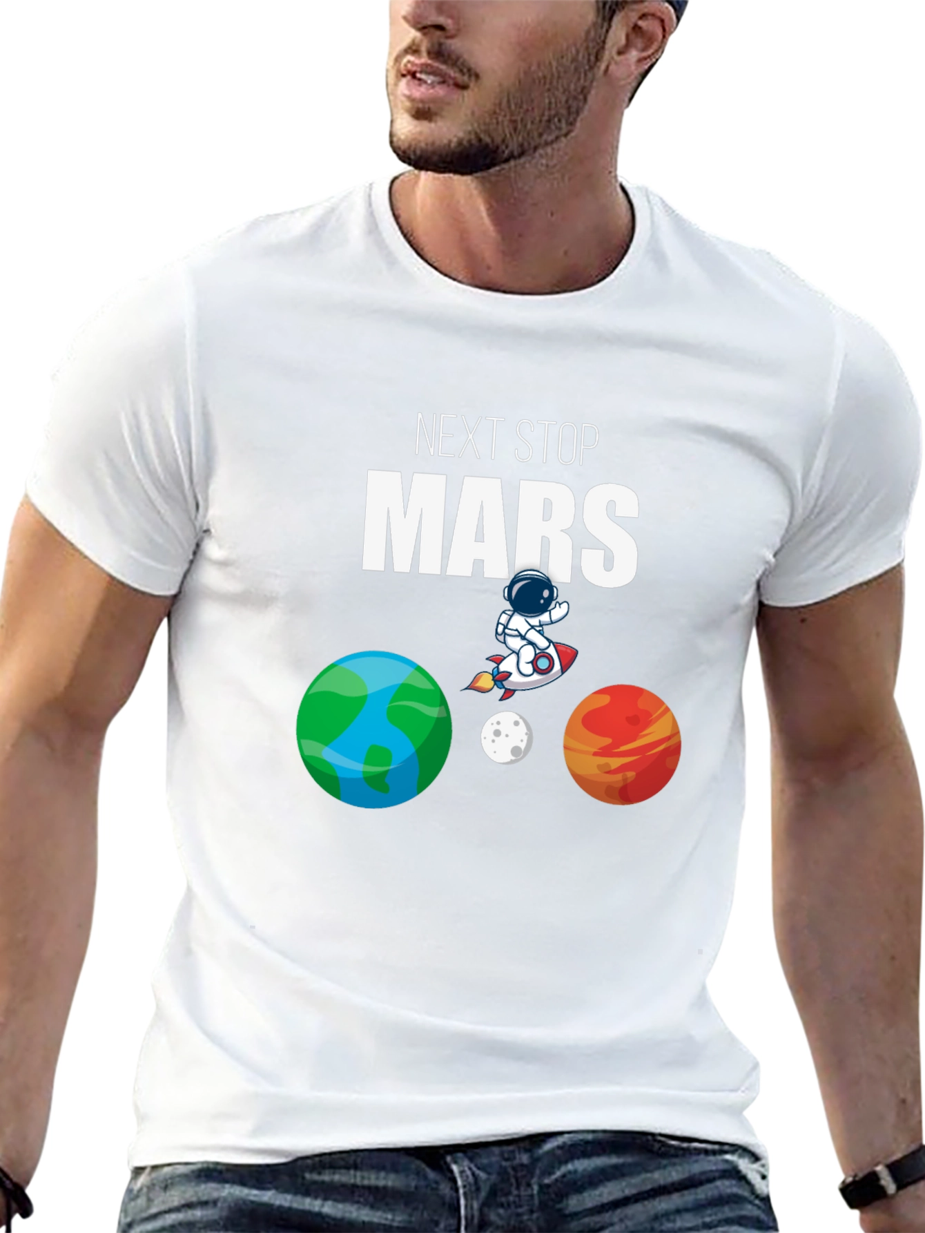 Next Stop Mars T-Shirt - Space Adventure Tee