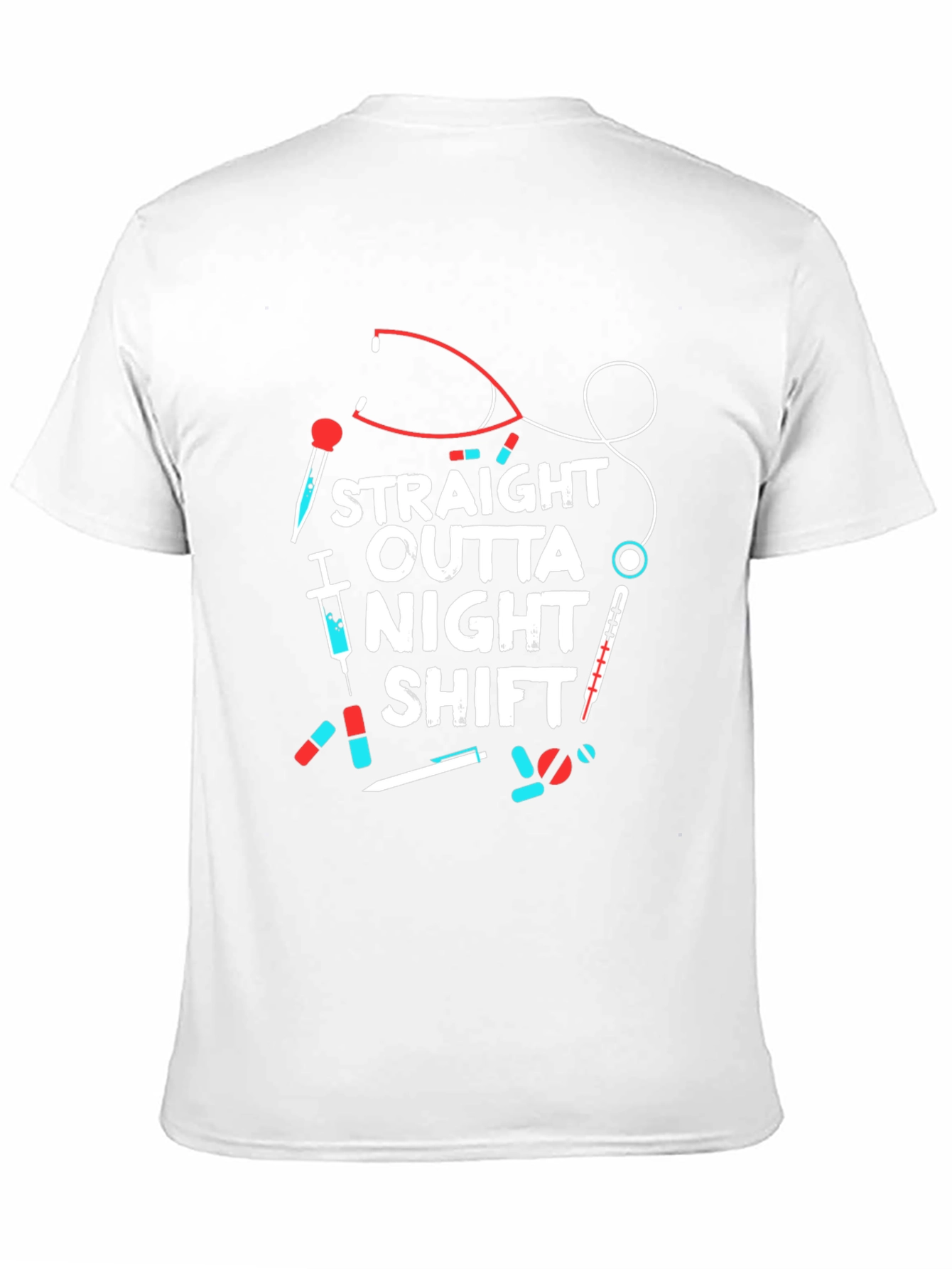 Straight Outta Night Shift Graphic Tee - Nurse T-Shirt
