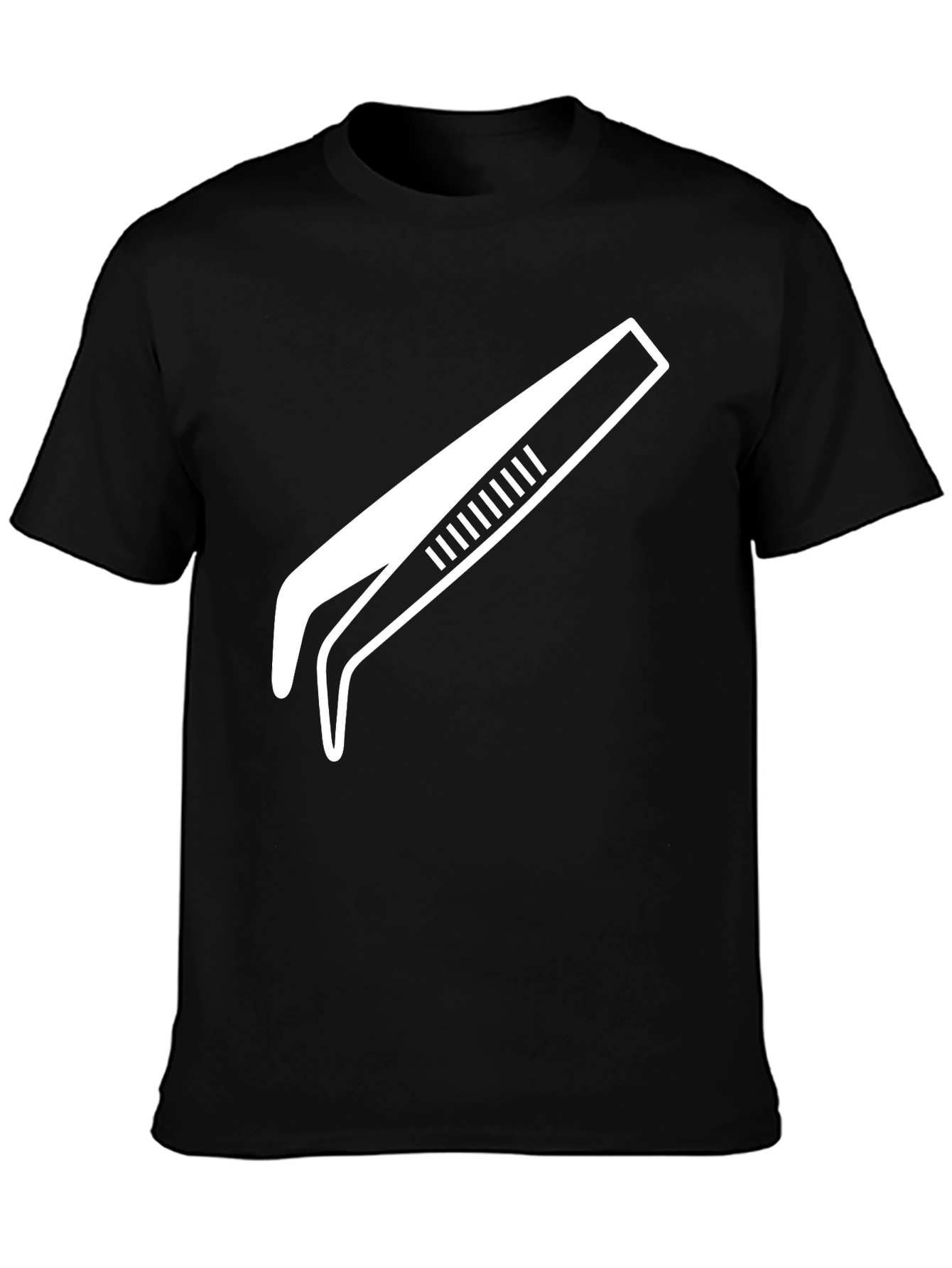 Cool Tweezers Graphic Tee - Black Cotton T-Shirt