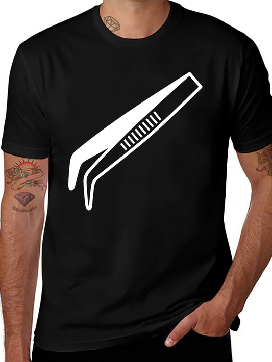 Cool Tweezers Graphic Tee - Black Cotton T-Shirt