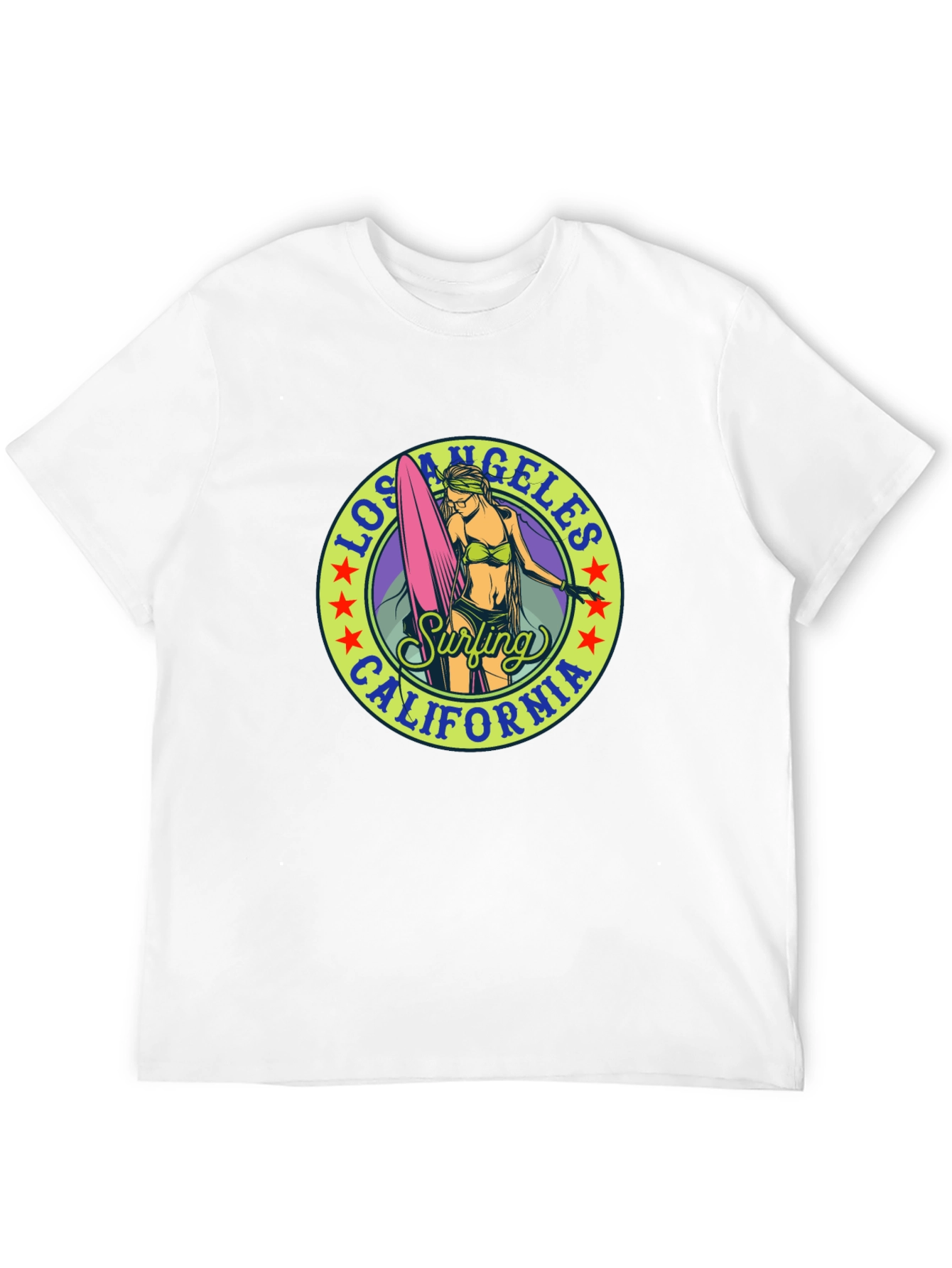 Los Angeles California Surfing Graphic Tee