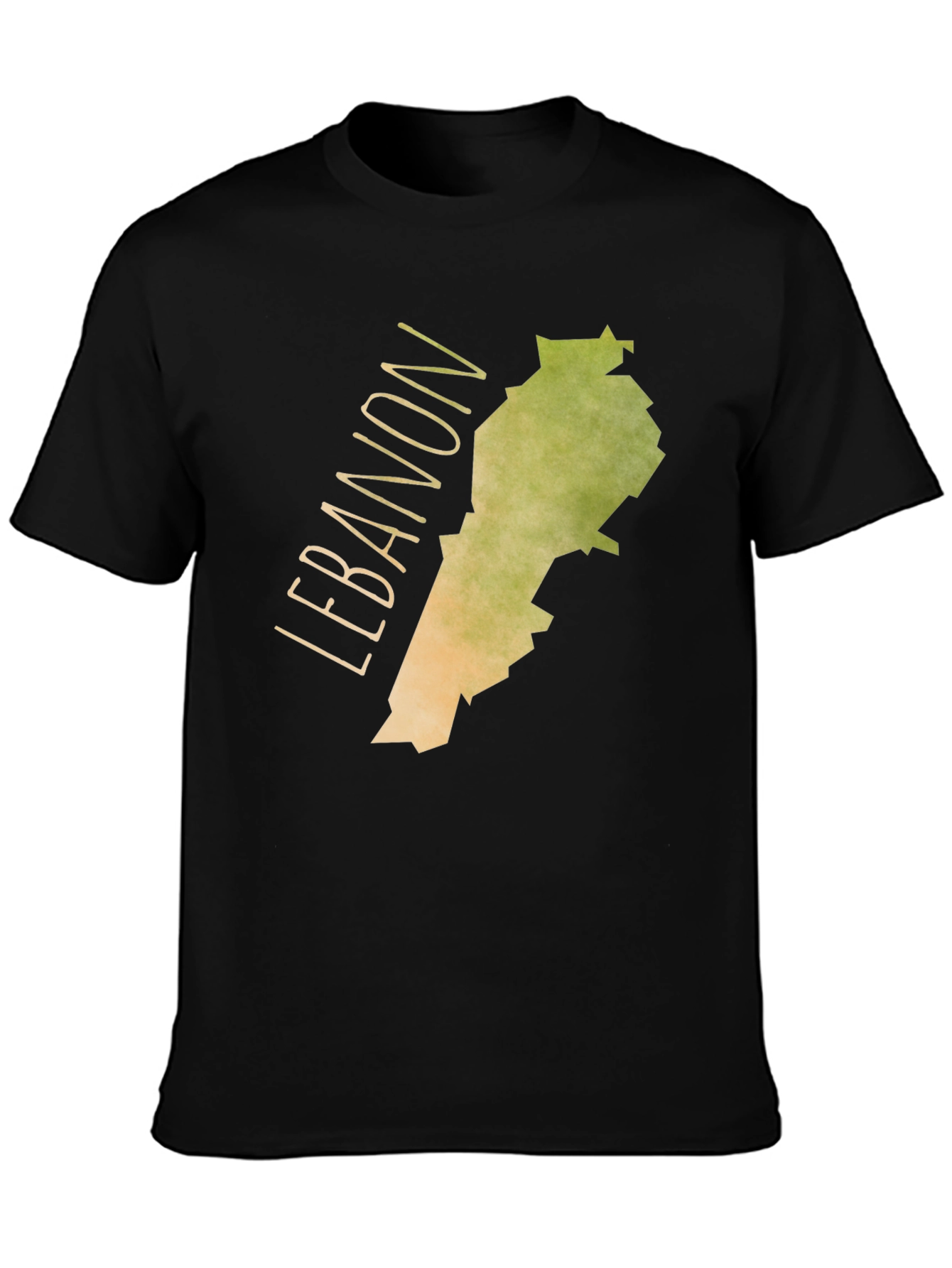 Lebanon Map Graphic Tee - Black