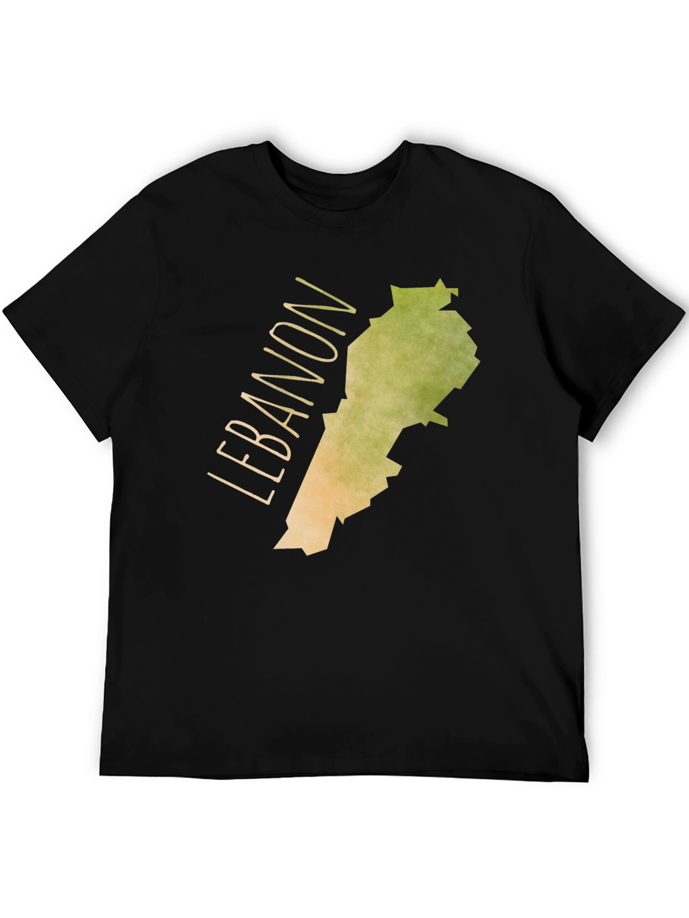 Lebanon Map Graphic Tee - Black