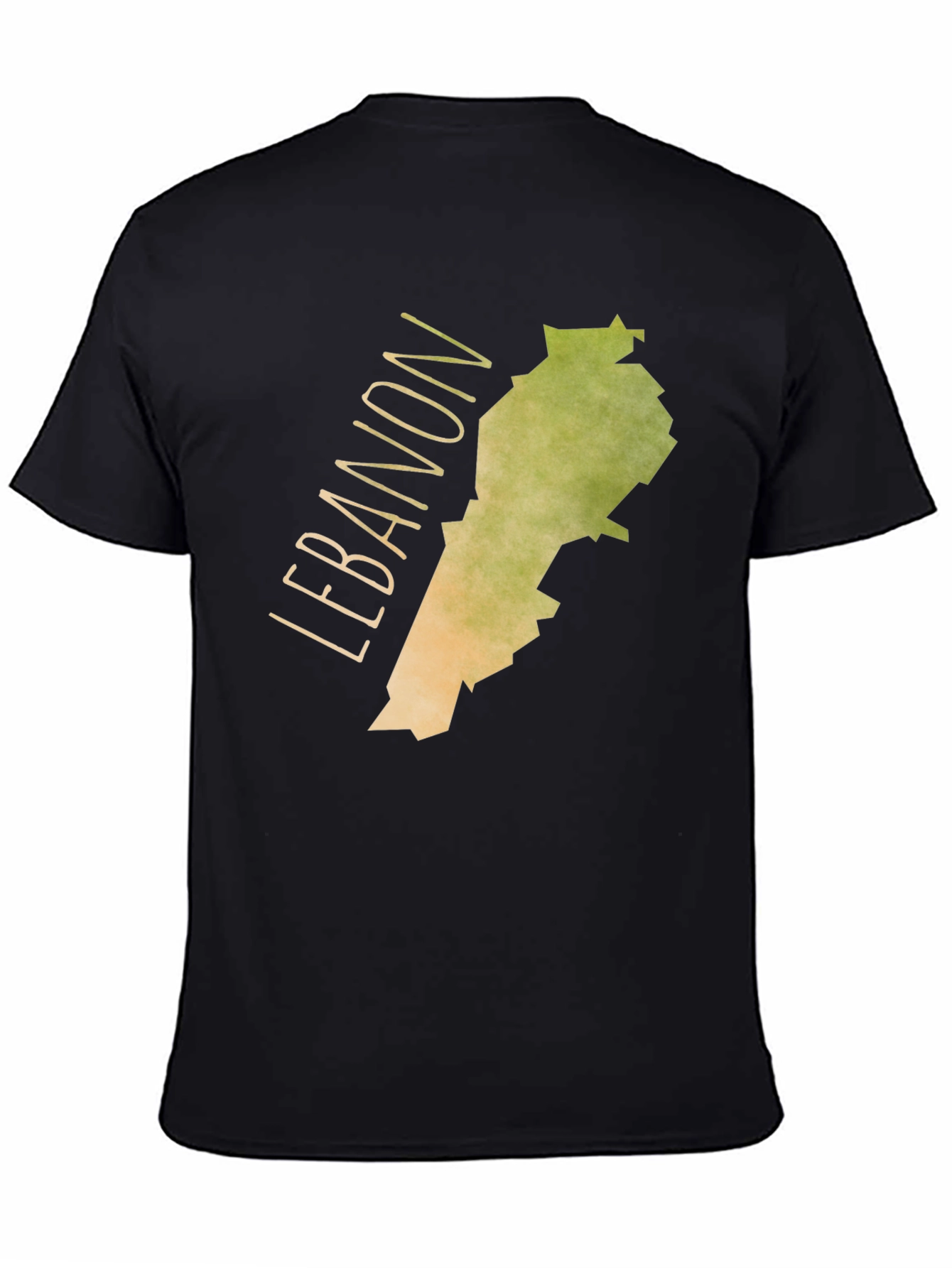 Lebanon Map Graphic Tee - Black