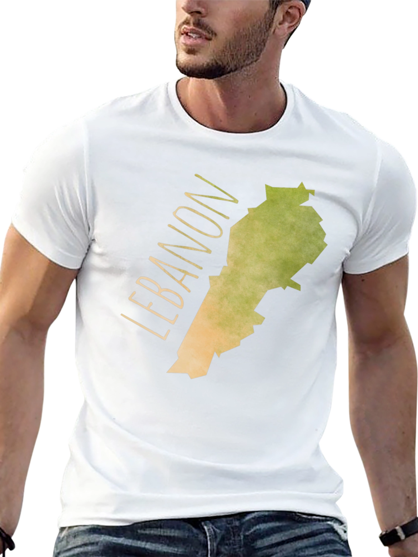 Lebanon Map Graphic Tee - Black
