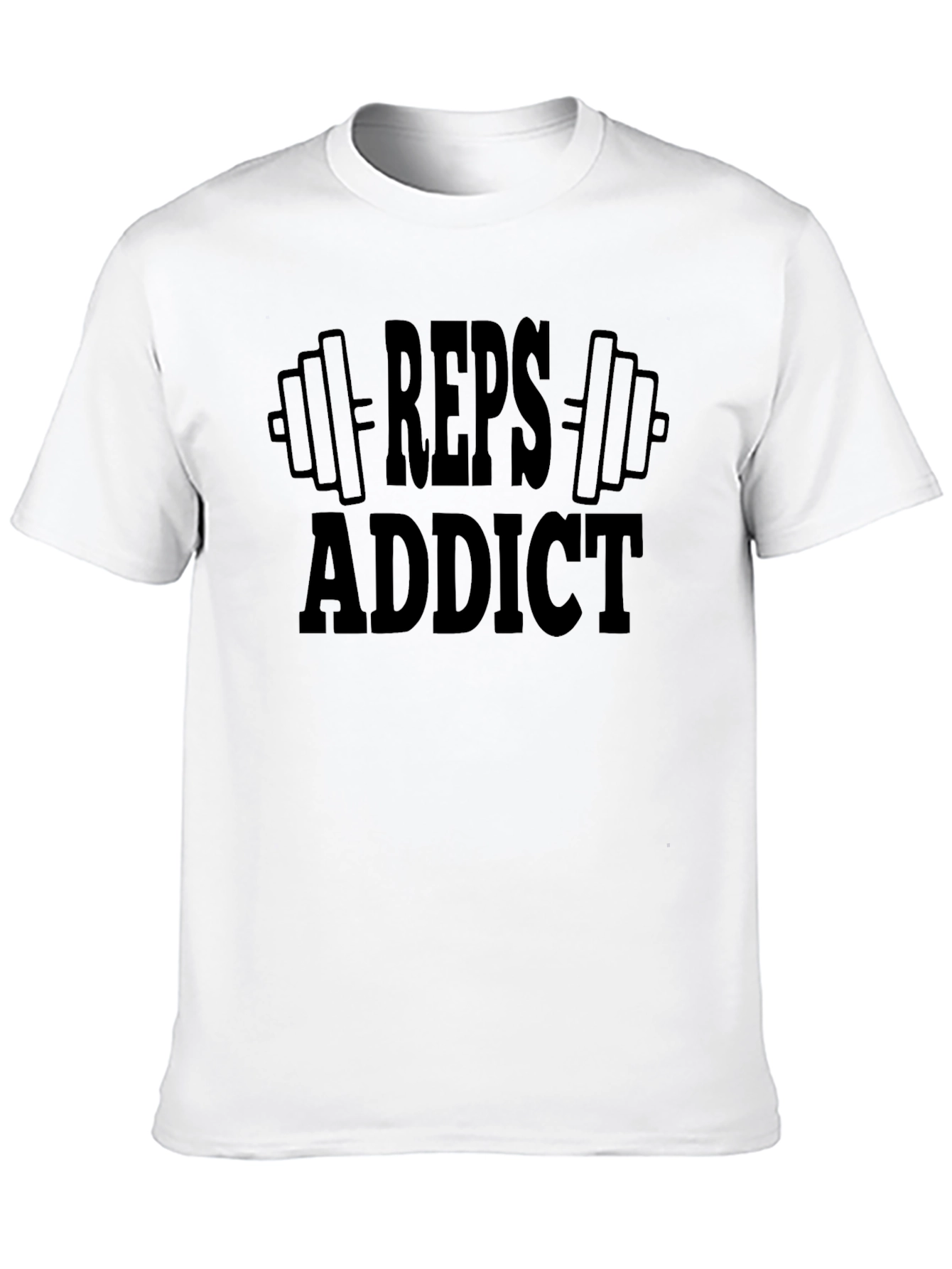 Reps Addict Black T-Shirt - Gym & Fitness Apparel
