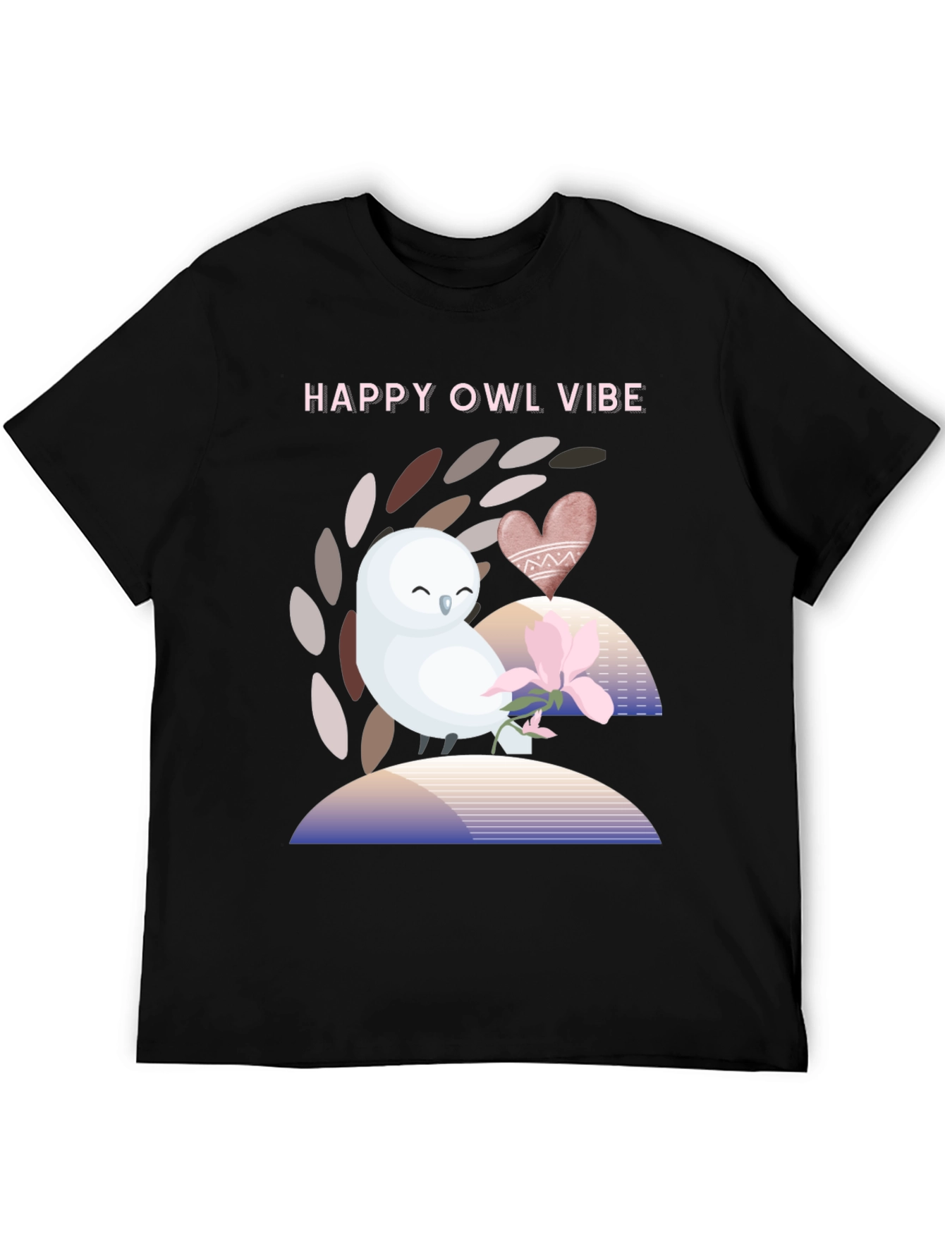 Happy Owl Vibe Graphic T-Shirt - Unisex