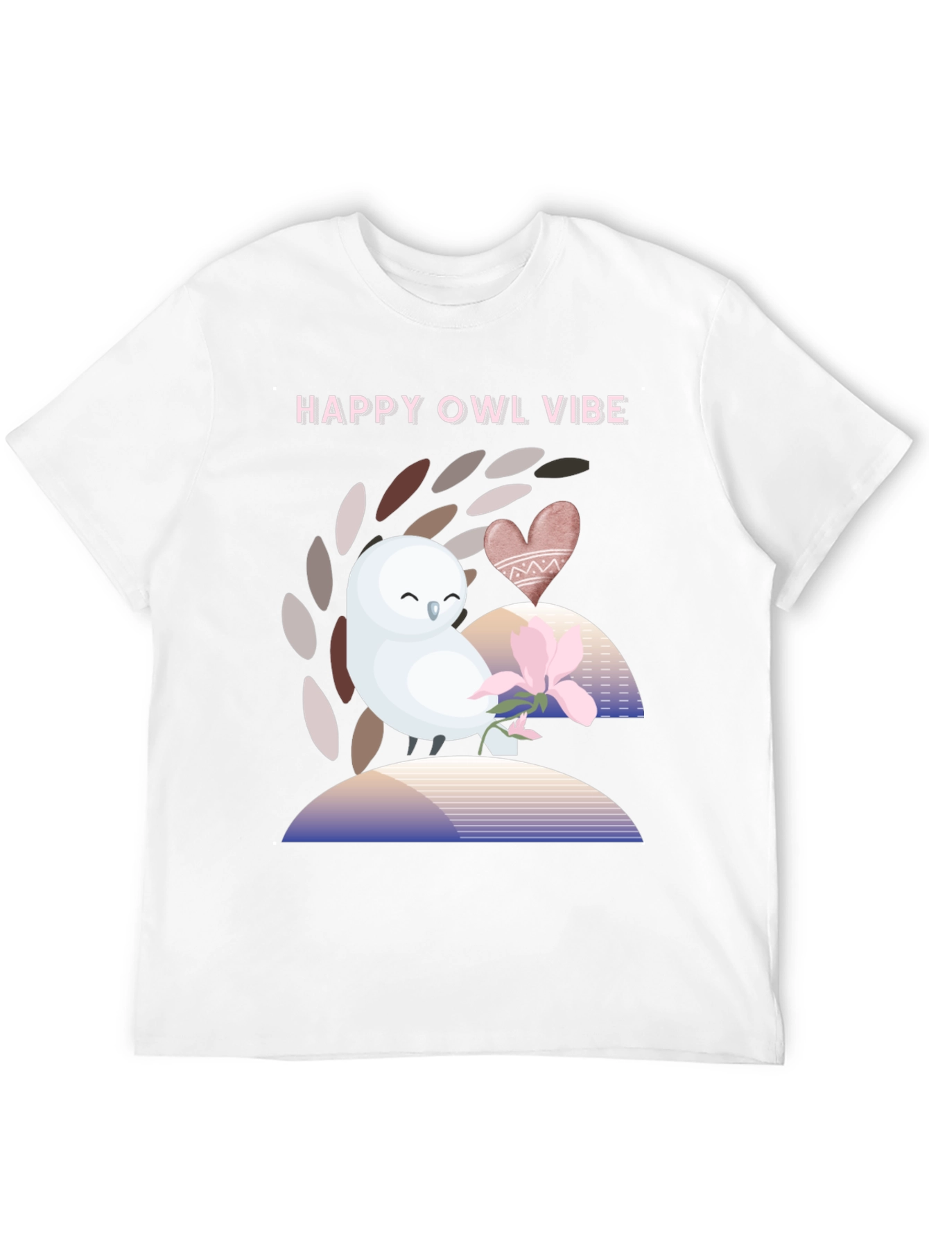 Happy Owl Vibe Graphic T-Shirt - Unisex