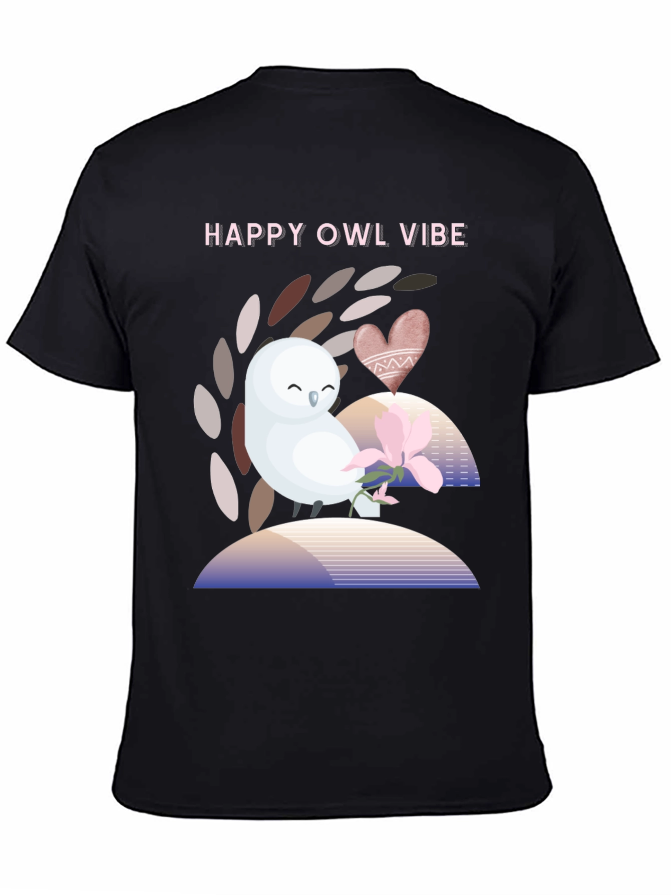 Happy Owl Vibe Graphic T-Shirt - Unisex