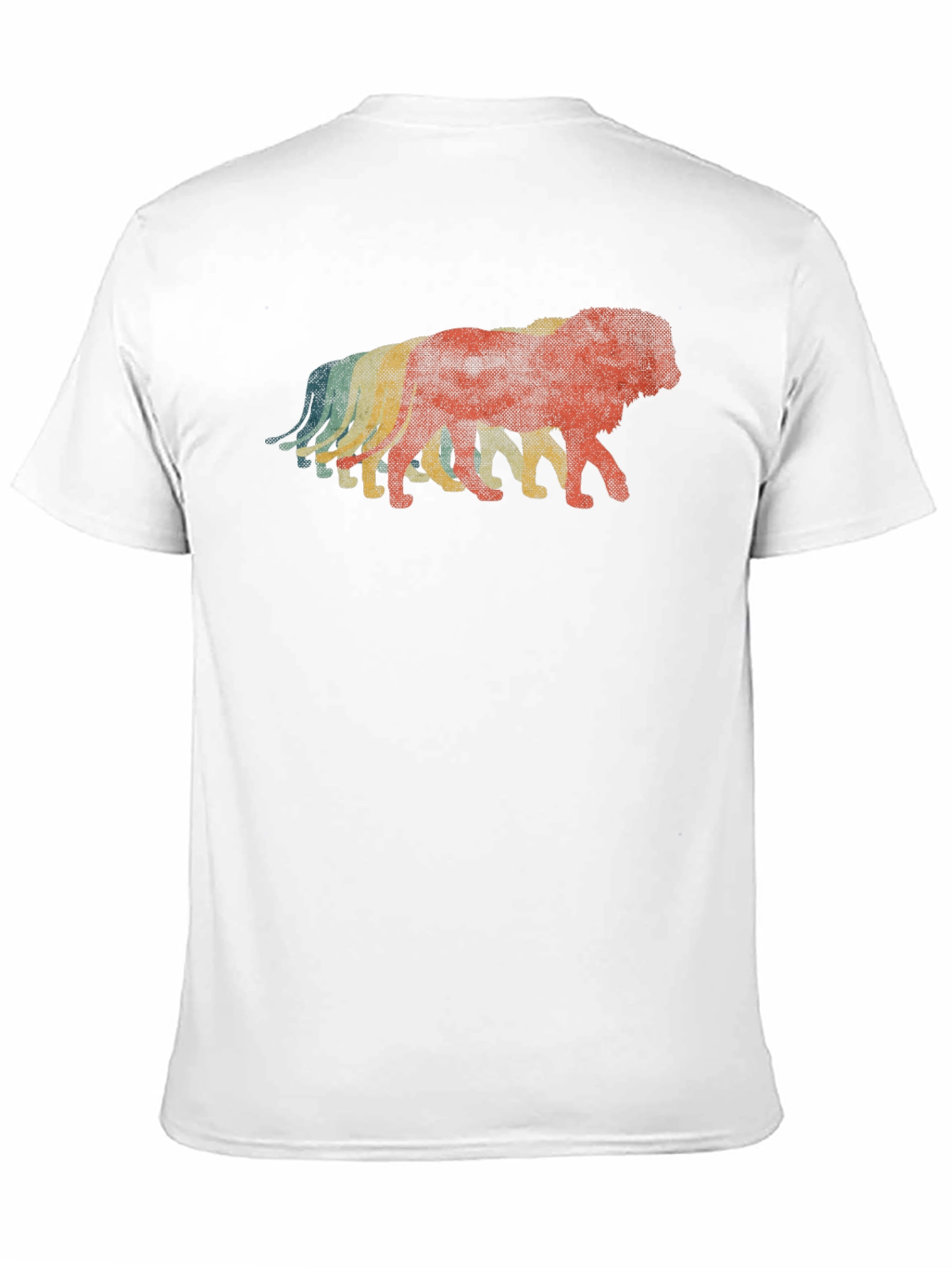Retro Lion Graphic Black T-Shirt