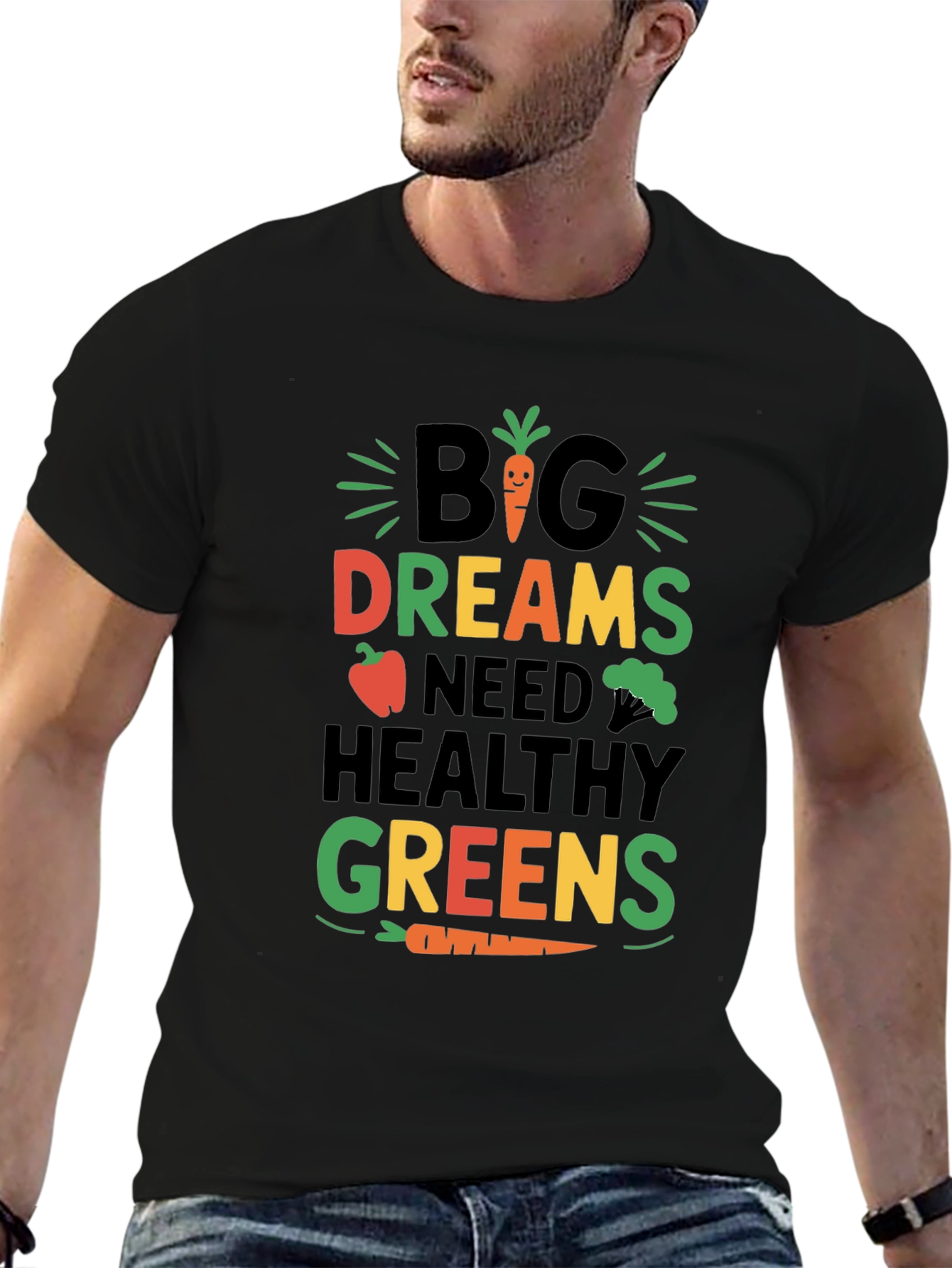 Big Dreams Healthy Greens Graphic T-Shirt