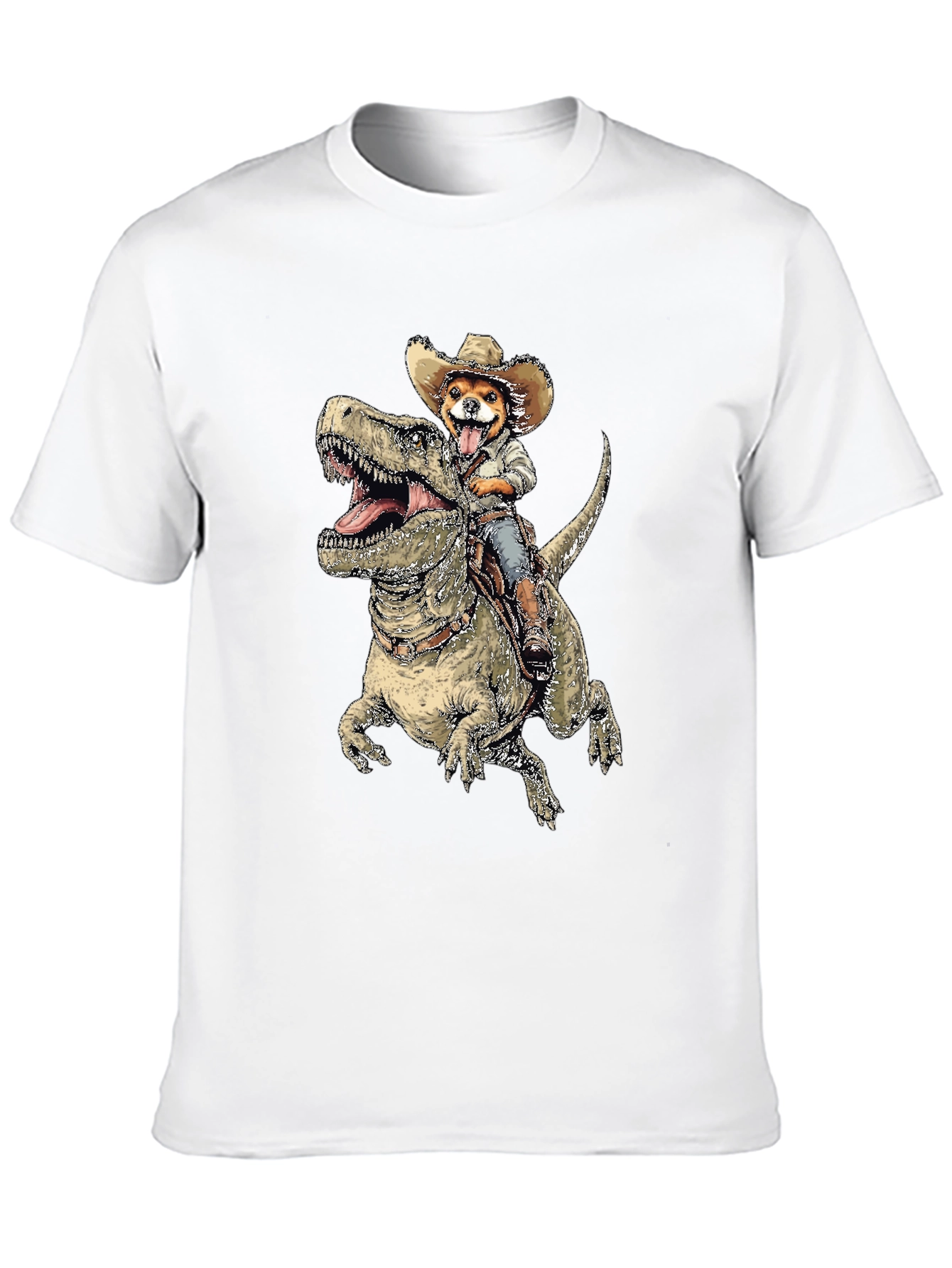 Dog Riding Dinosaur T-Shirt