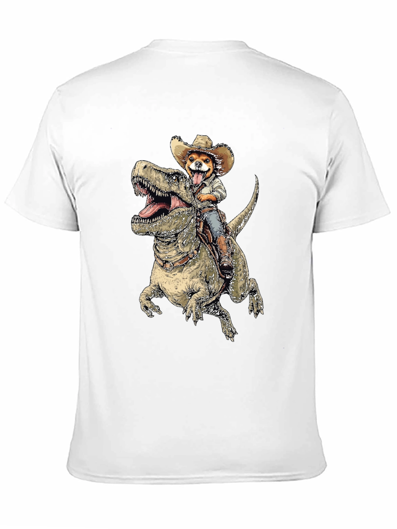 Dog Riding Dinosaur T-Shirt