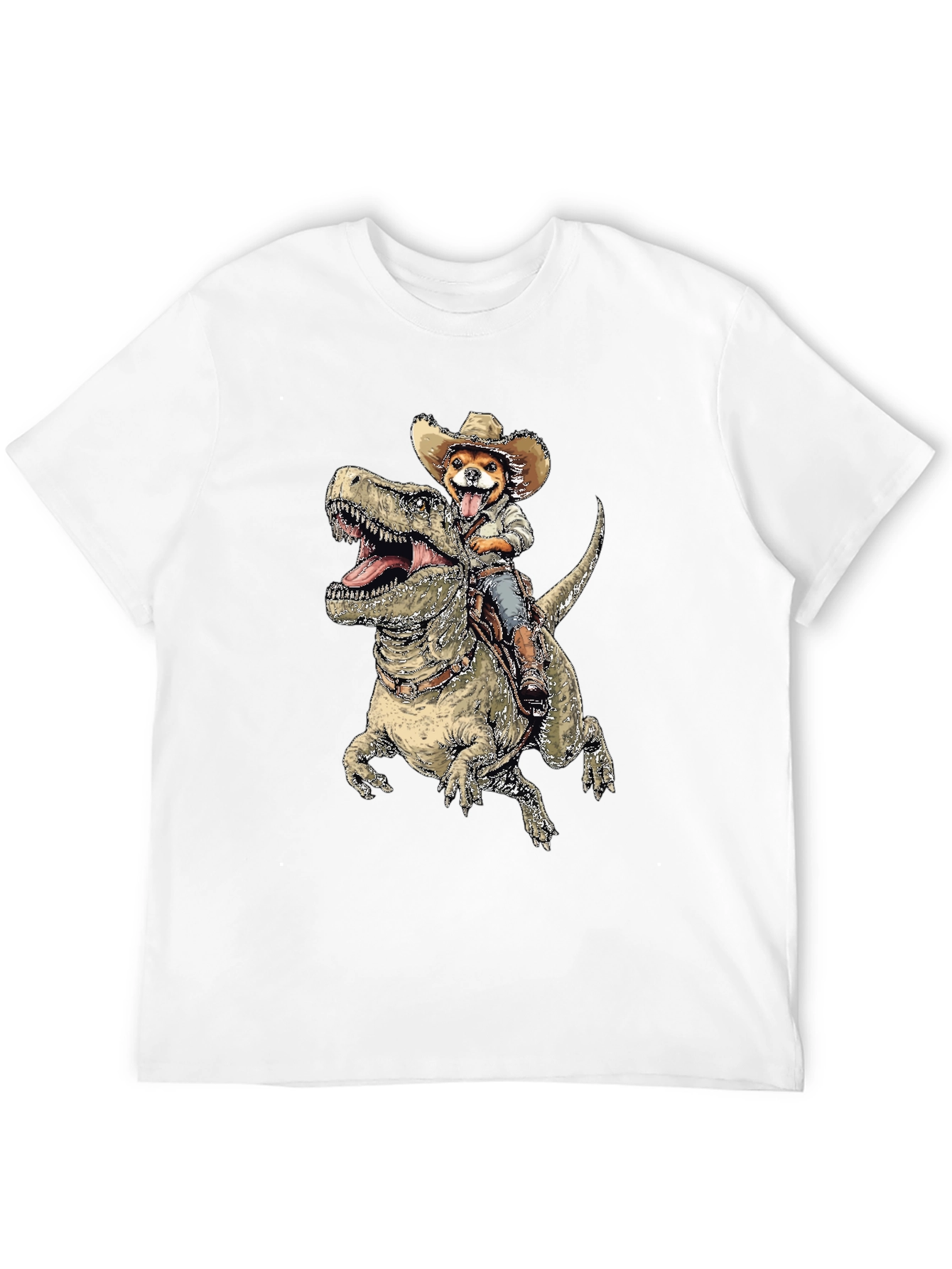 Dog Riding Dinosaur T-Shirt