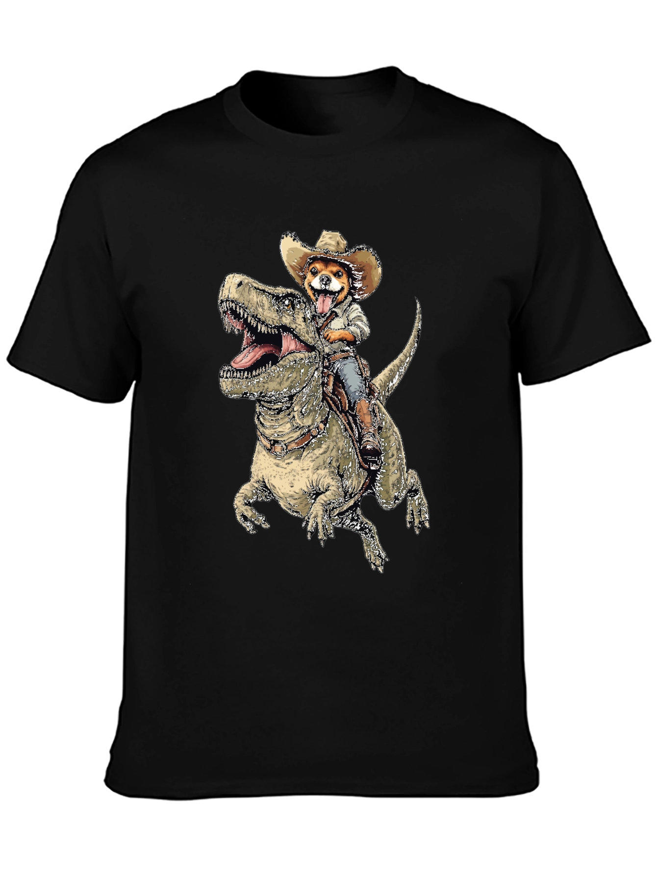 Dog Riding Dinosaur T-Shirt