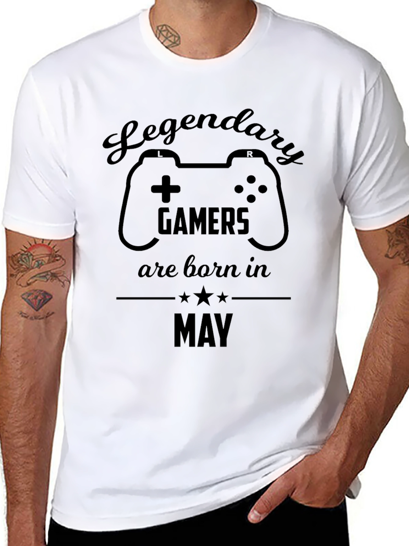 Legendary Gamers Born in May Black T-Shirt