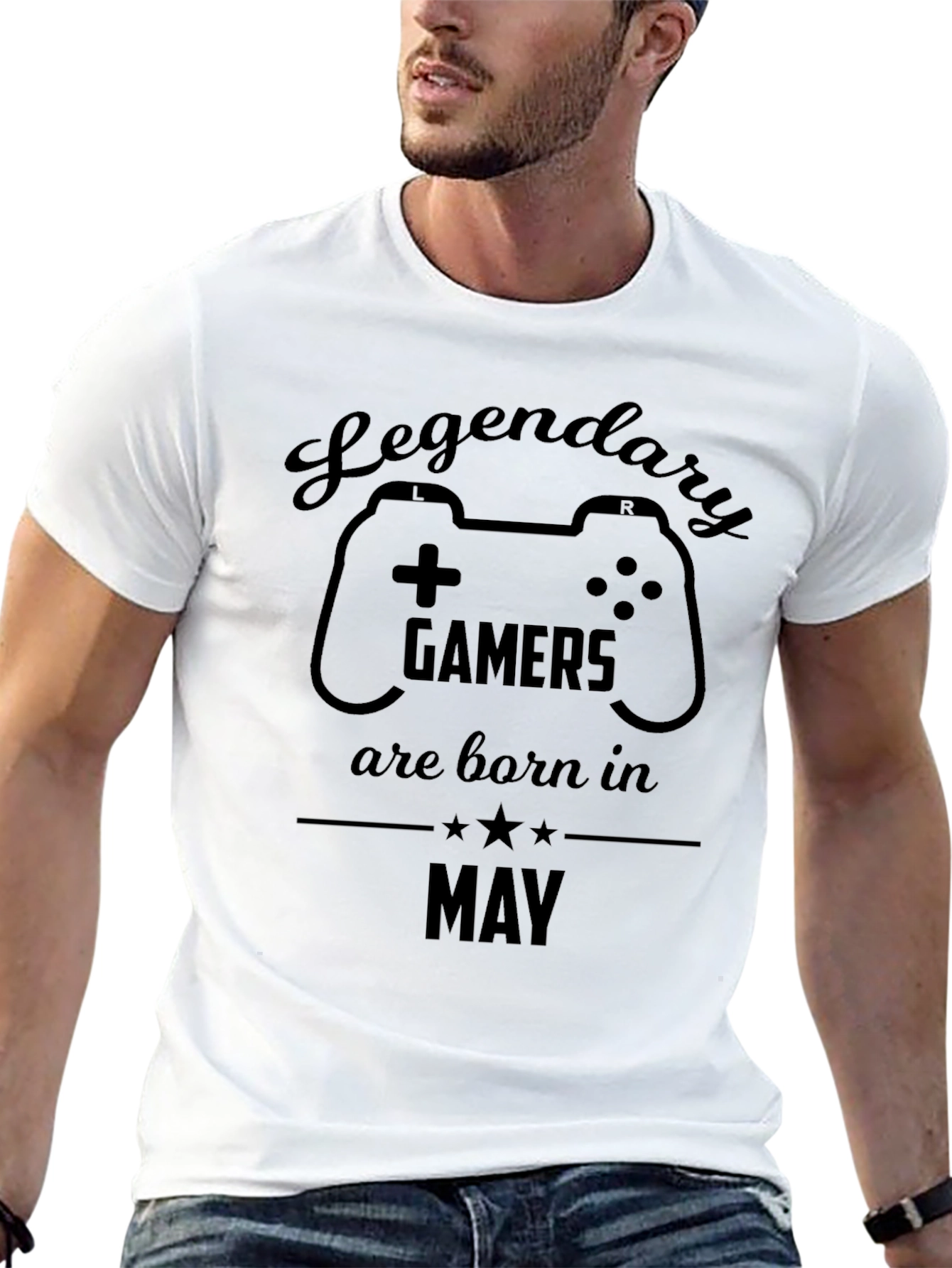 Legendary Gamers Born in May Black T-Shirt