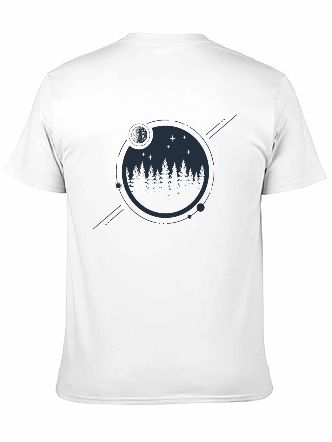 Mens Black Forest & Moon Graphic Tee