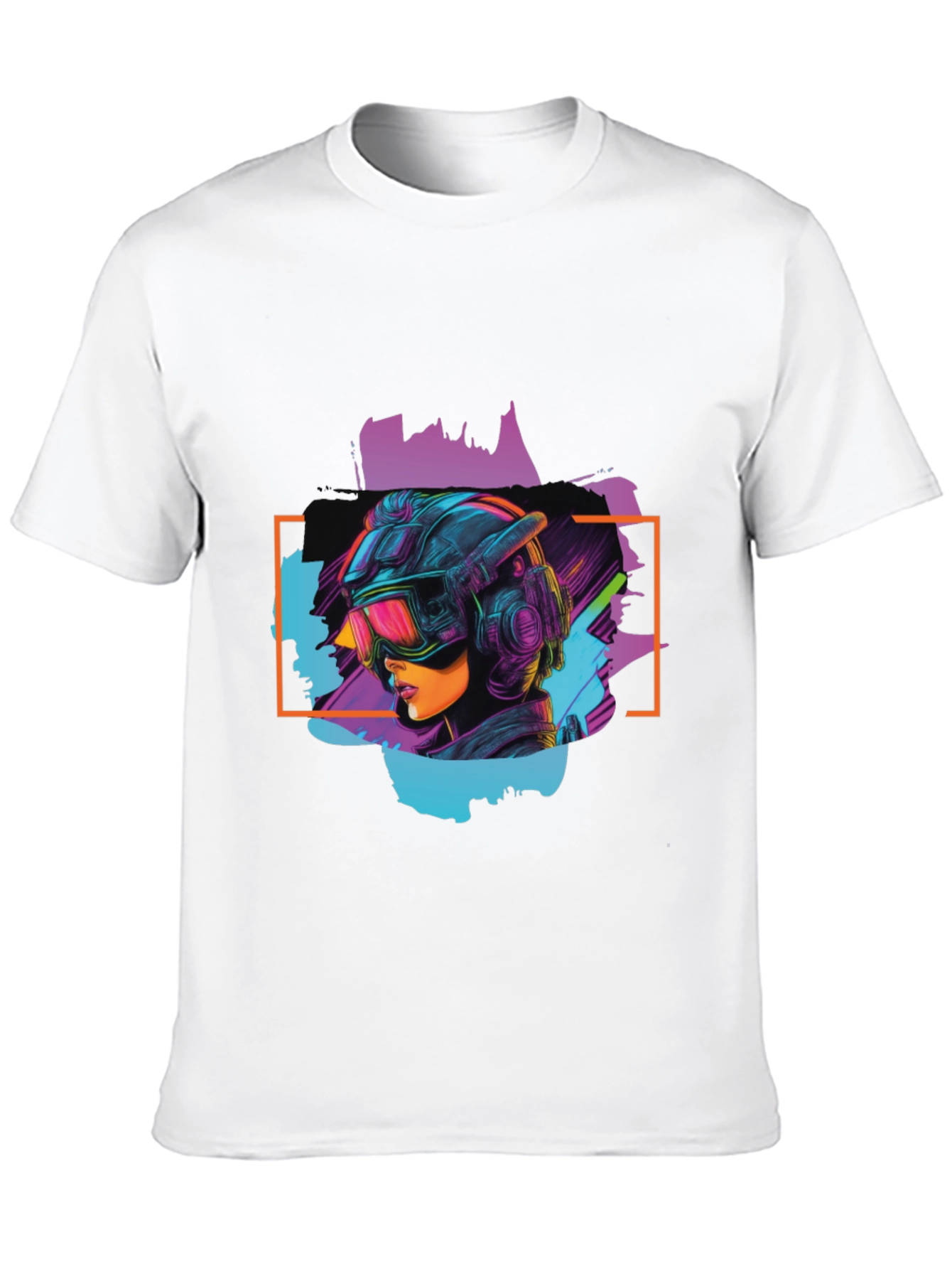 Cyberpunk Girl Black T-Shirt