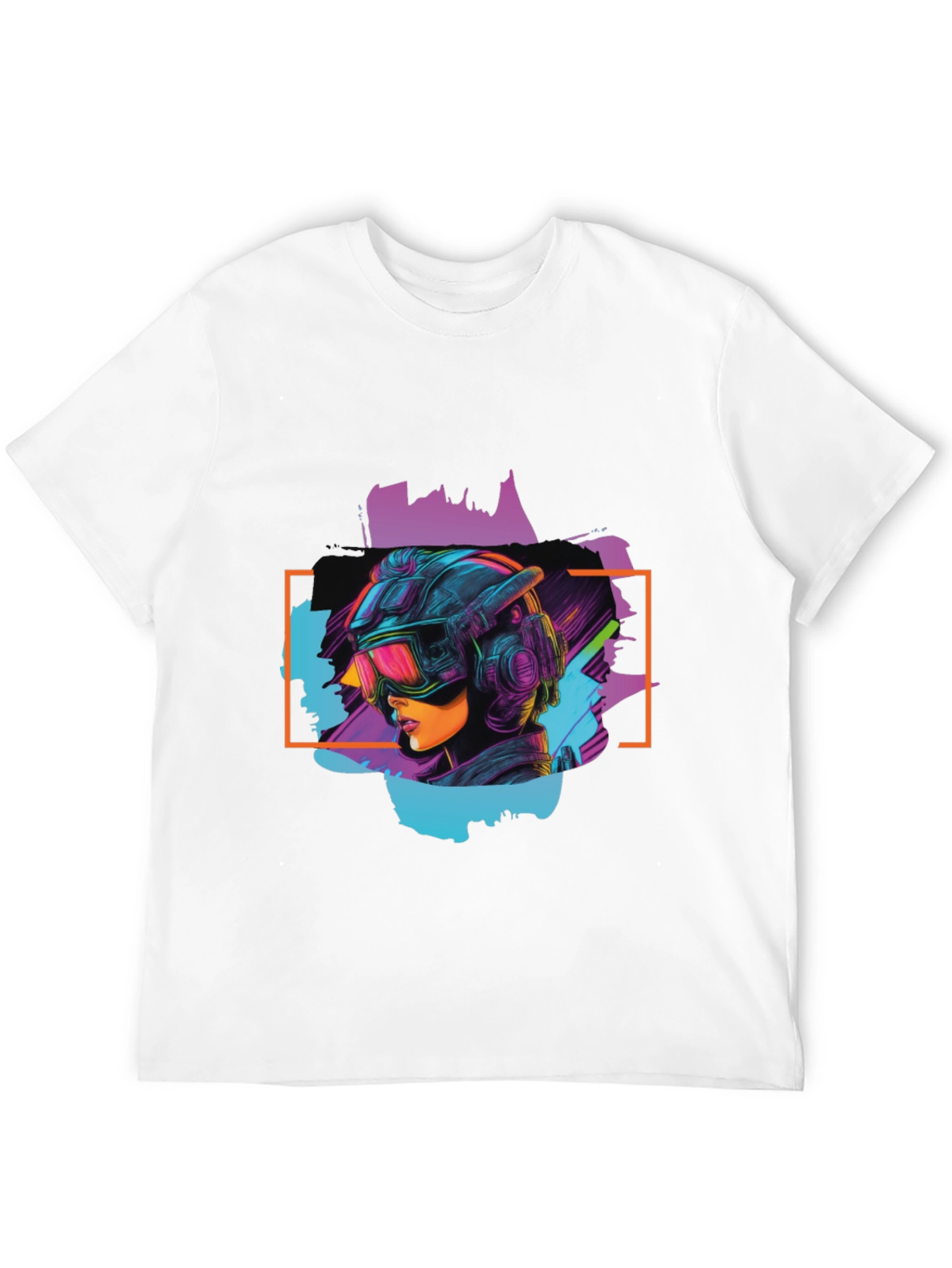 Cyberpunk Girl Black T-Shirt