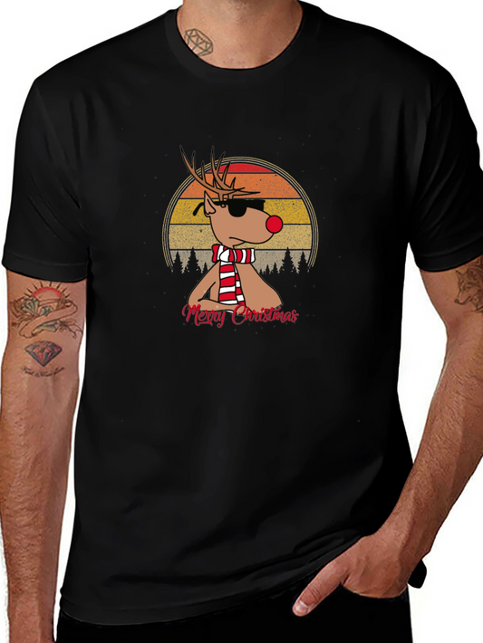 Cool Christmas Reindeer Graphic Tee
