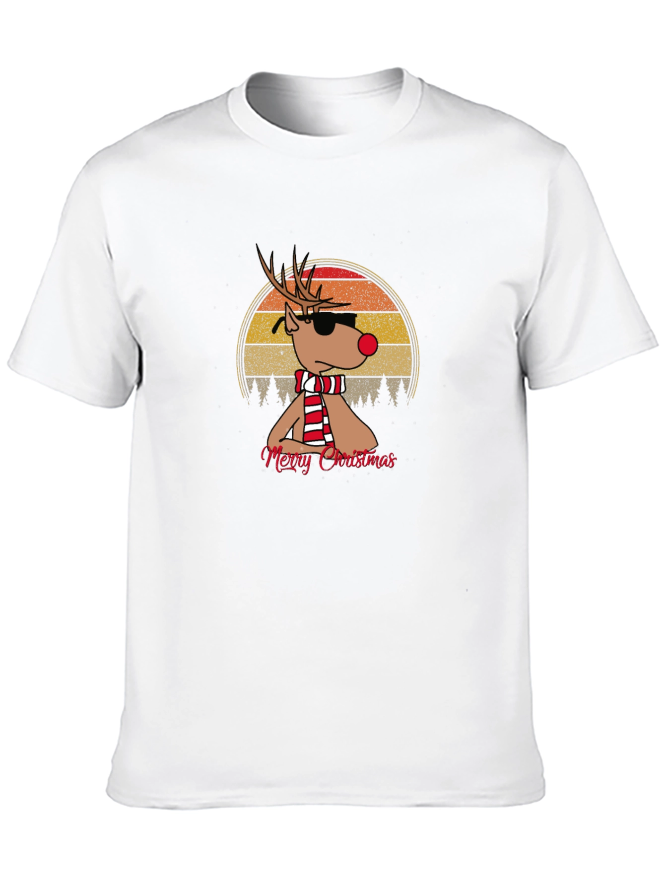 Cool Christmas Reindeer Graphic Tee