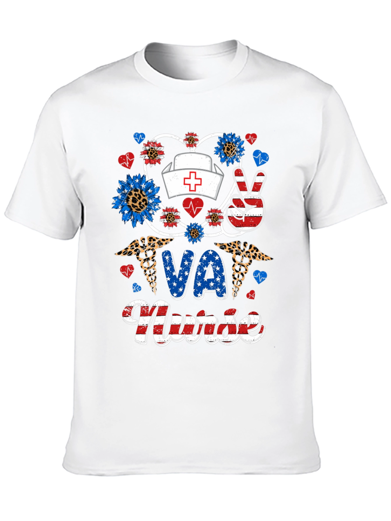 VA Nurse Patriotic Graphic T-Shirt