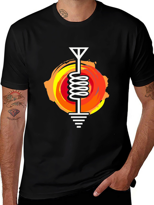 Antenna Coil Graphic Tee - Unique Design