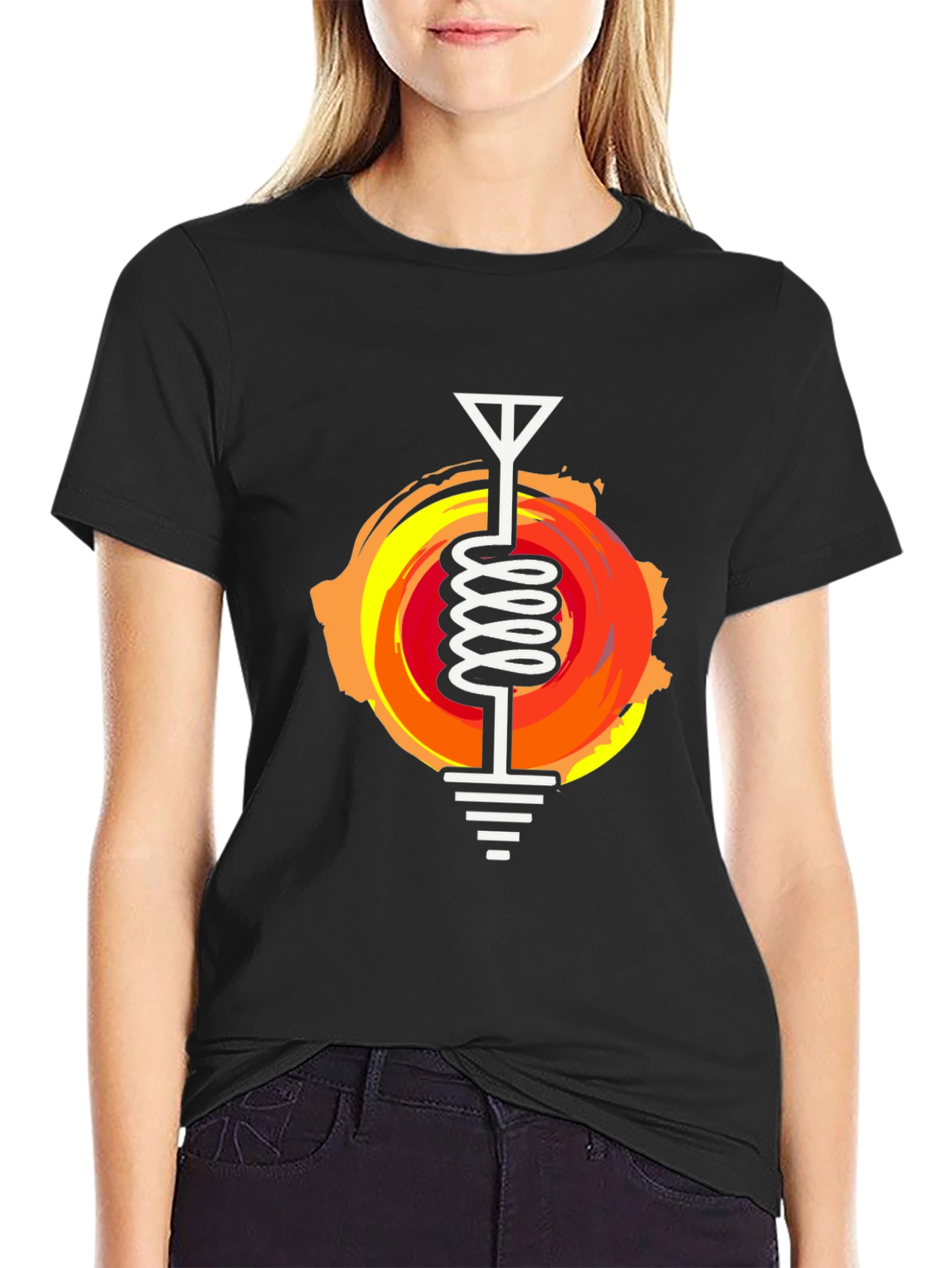 Antenna Coil Graphic Tee - Unique Design