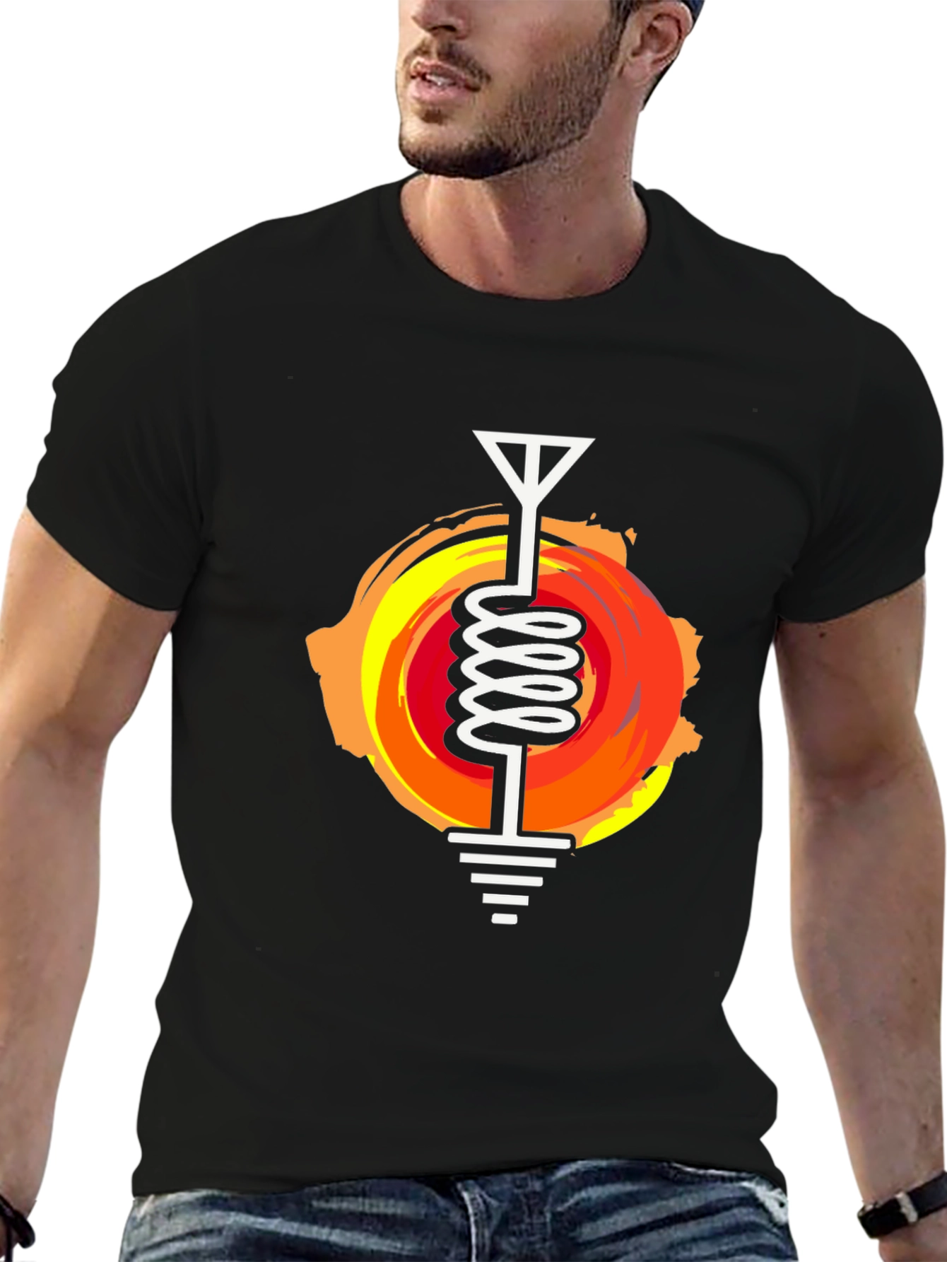 Antenna Coil Graphic Tee - Unique Design