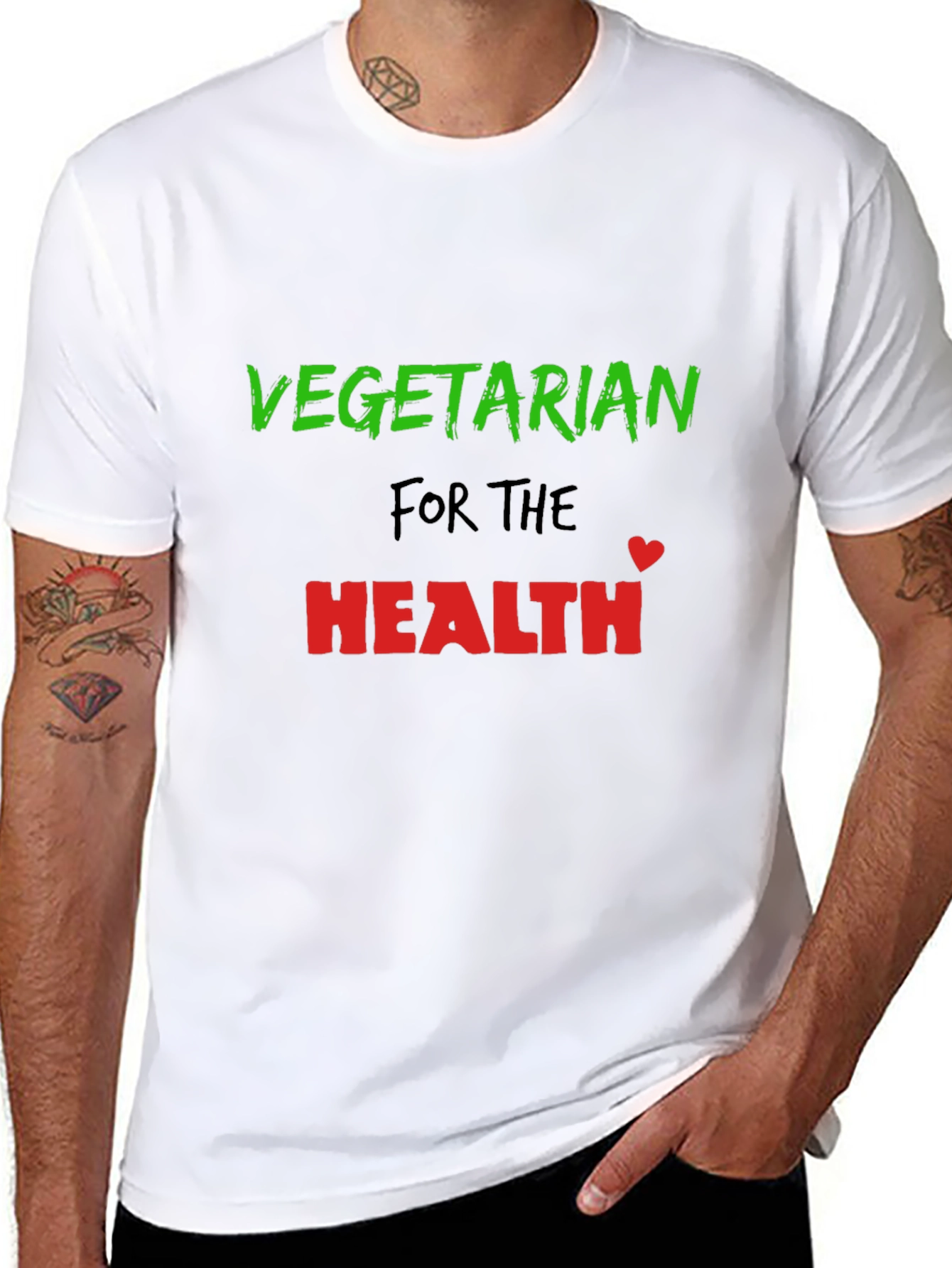 Vegetarian for the Health T-Shirt Stylish Comfort
