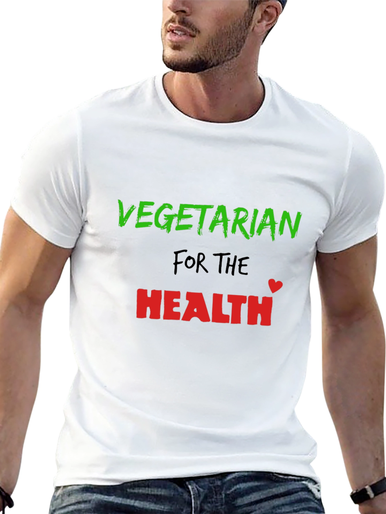 Vegetarian for the Health T-Shirt Stylish Comfort