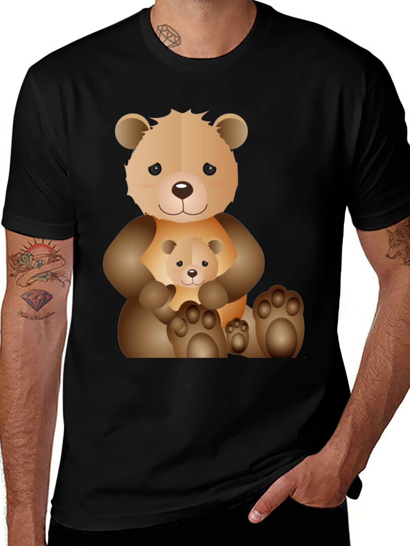 Cute Teddy Bear Graphic T-Shirt