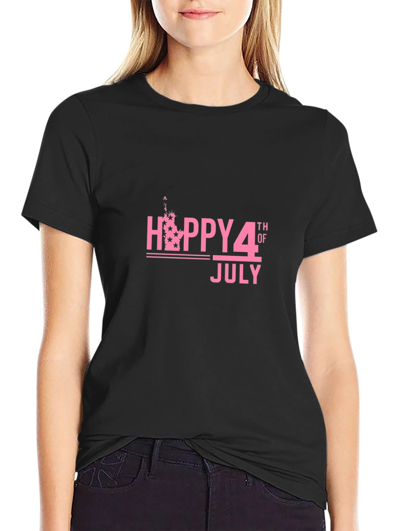 Happy 4th of July Graphic Tee - Black