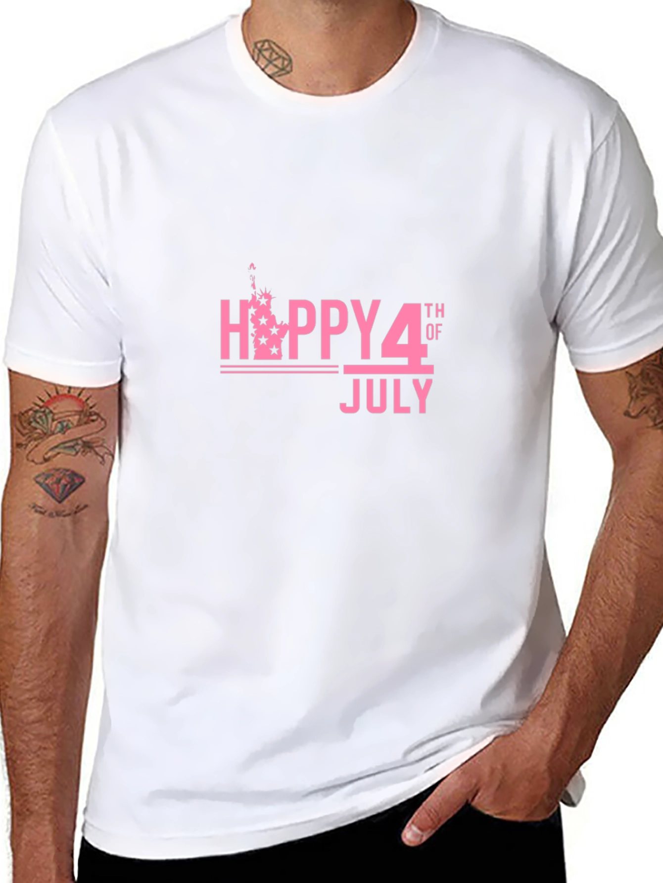 Happy 4th of July Graphic Tee - Black