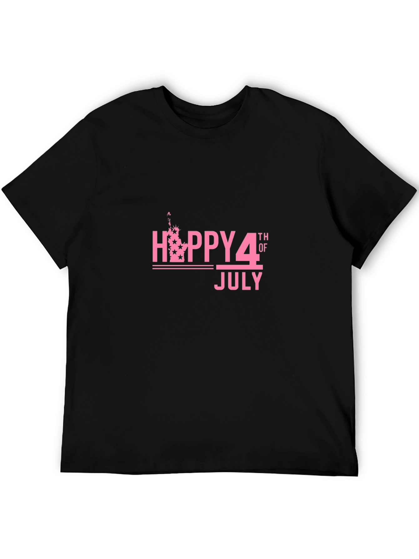 Happy 4th of July Graphic Tee - Black