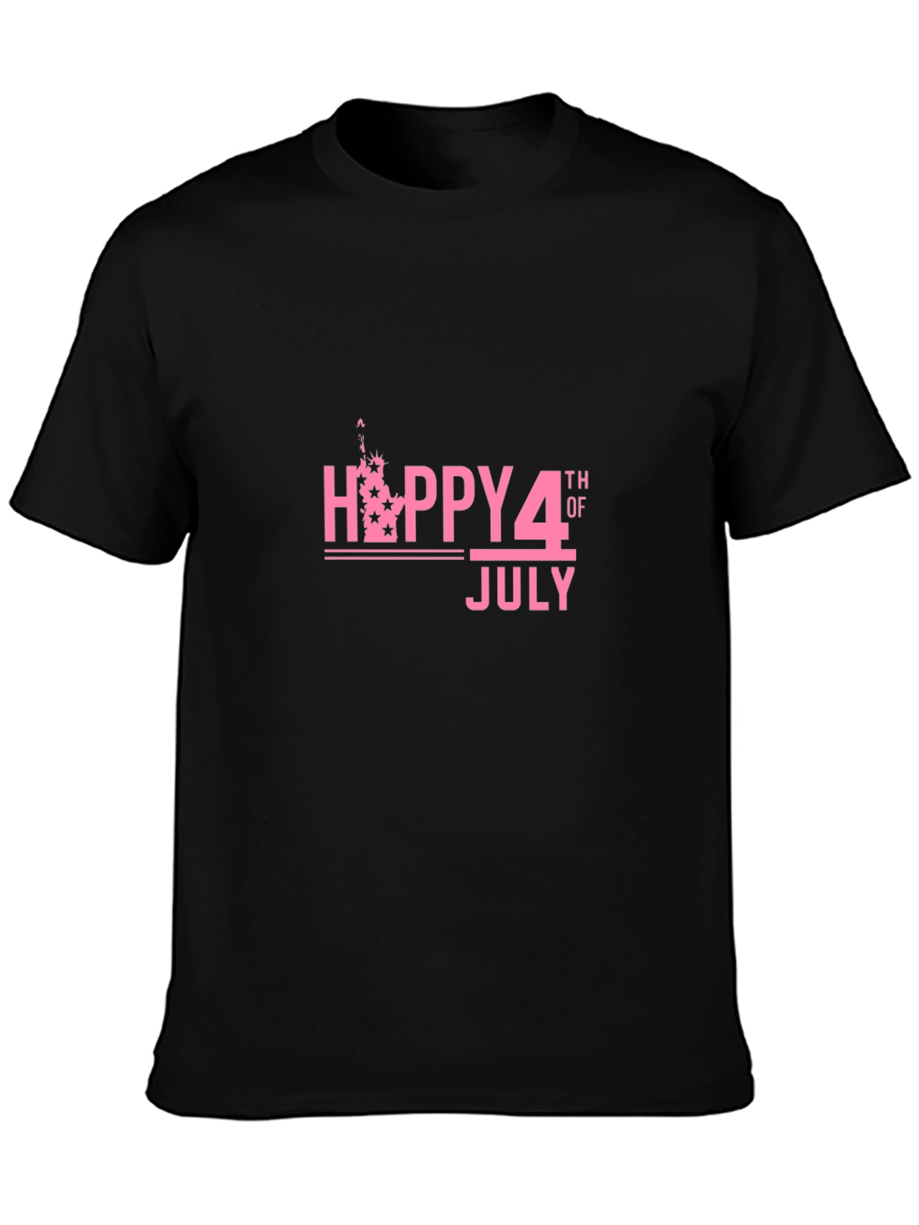 Happy 4th of July Graphic Tee - Black