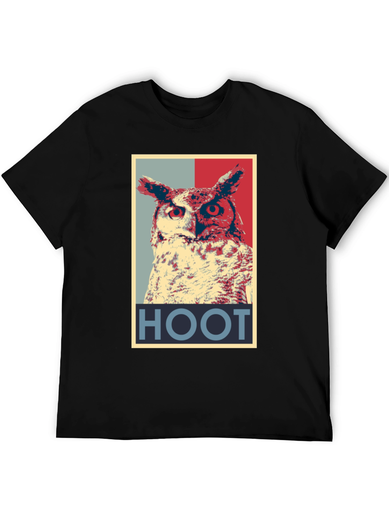 Hoot Owl Graphic Tee - Mens Black T-Shirt