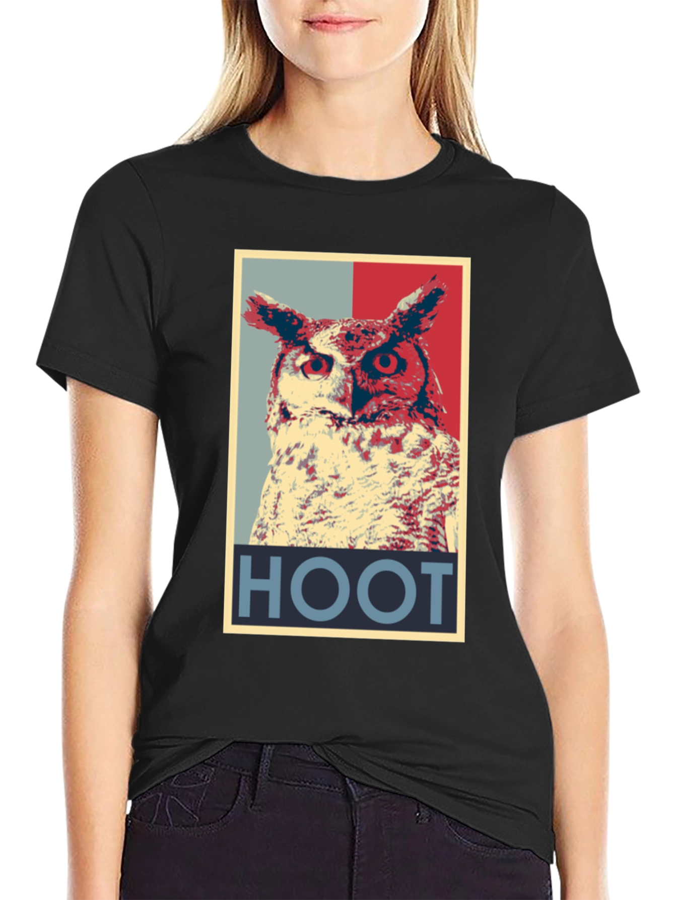 Hoot Owl Graphic Tee - Mens Black T-Shirt