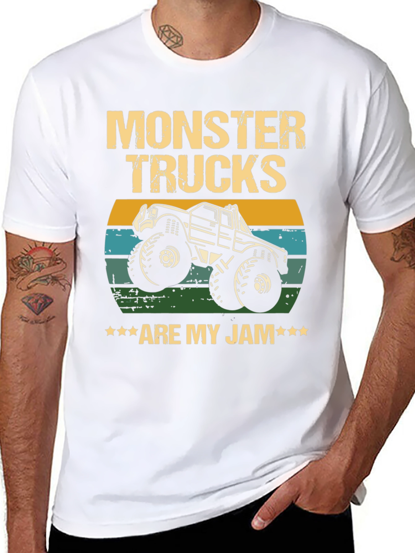 Monster Trucks Are My Jam Black T-Shirt