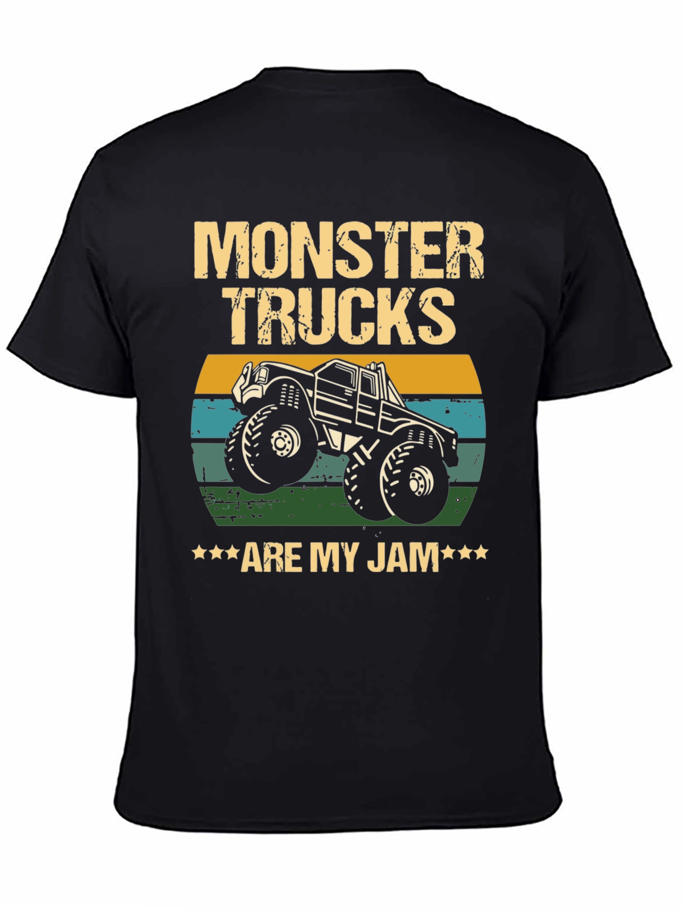 Monster Trucks Are My Jam Black T-Shirt