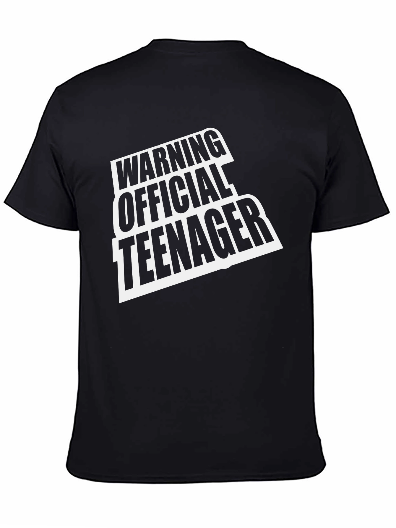 Warning Official Teenager Black T-Shirt