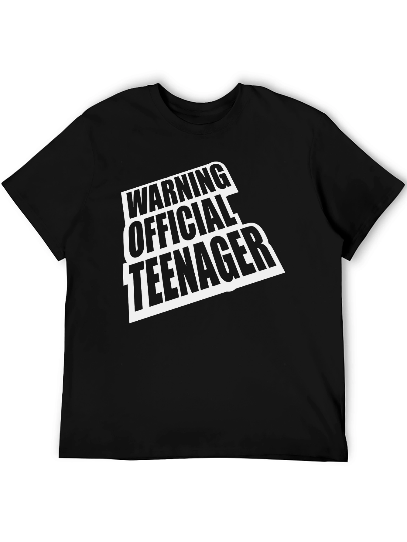 Warning Official Teenager Black T-Shirt