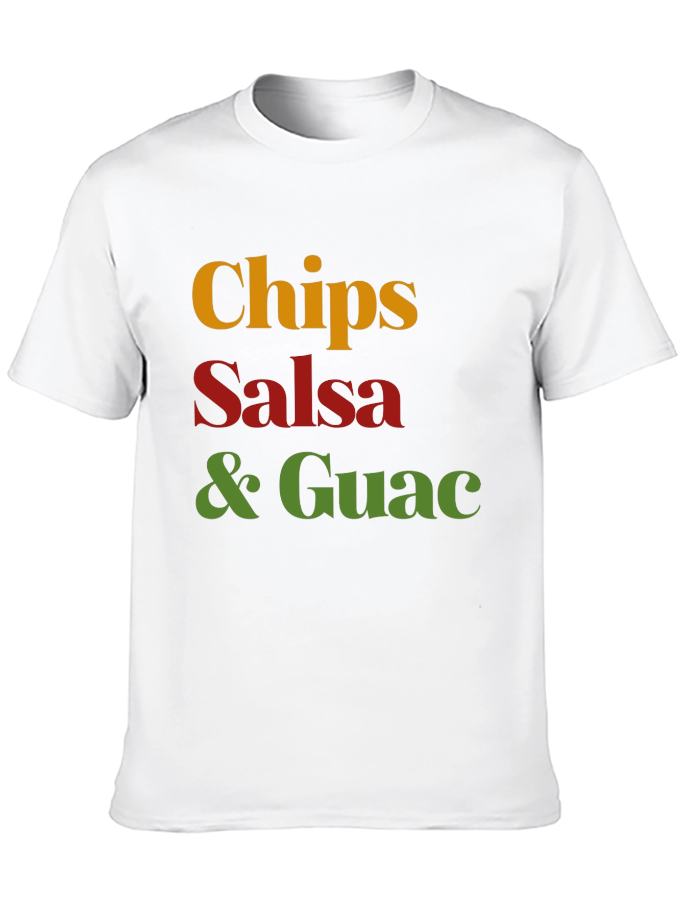 Chips Salsa & Guac T-Shirt - Black Cotton Tee