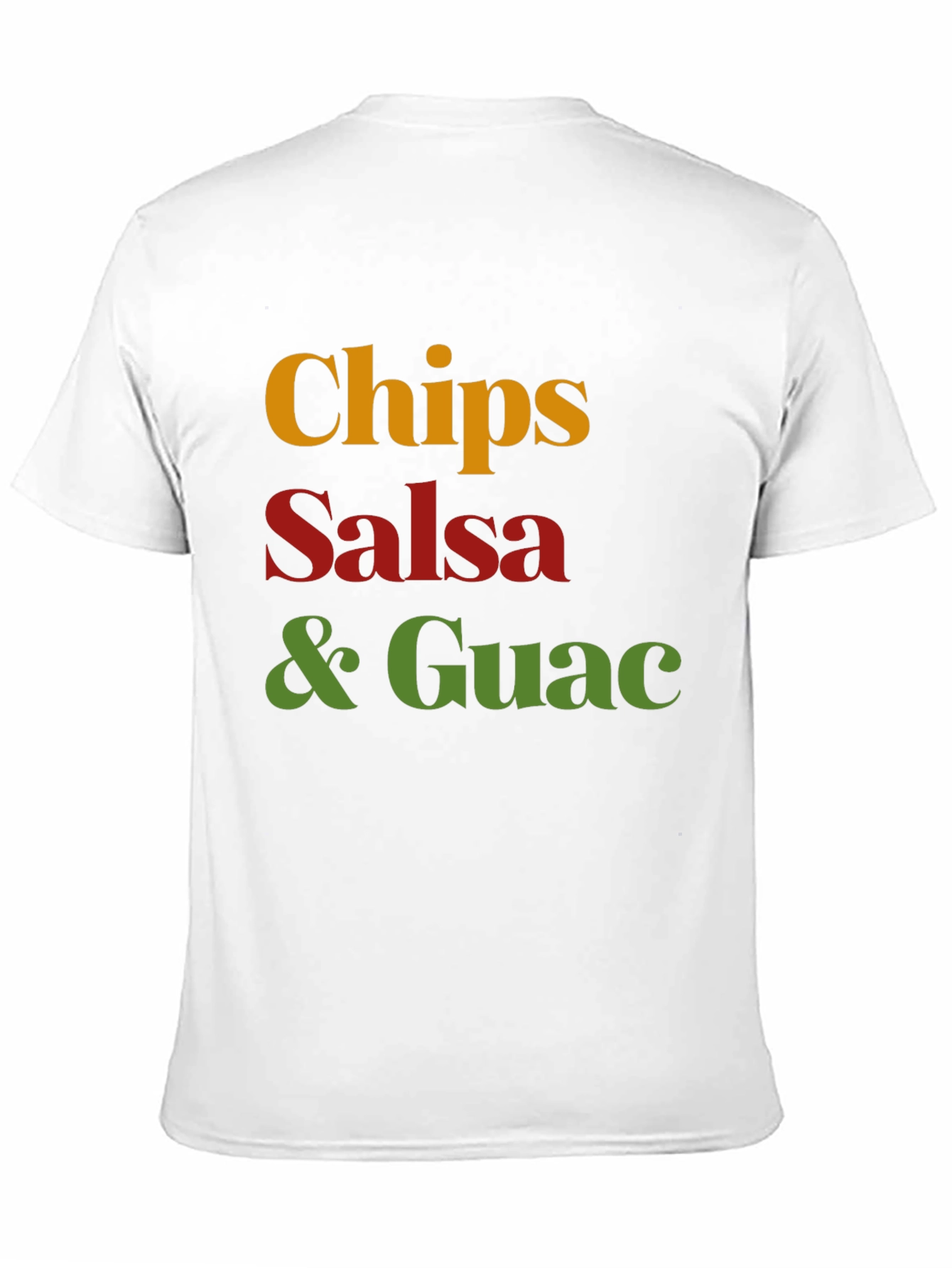 Chips Salsa & Guac T-Shirt - Black Cotton Tee