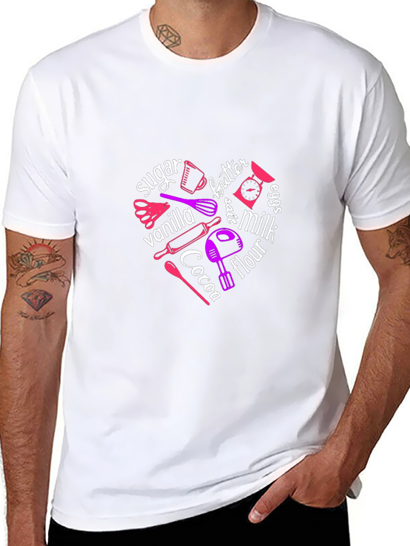 Baking Ingredients Heart T-Shirt